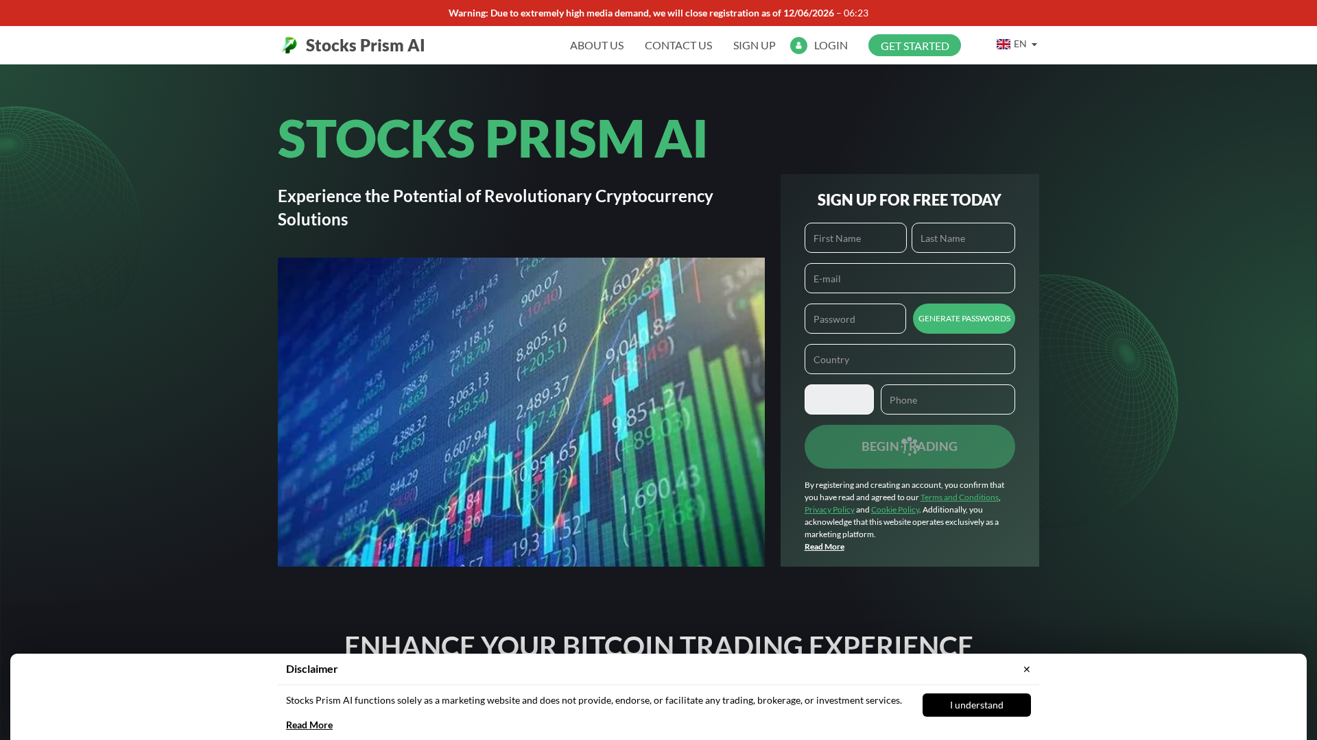 Screenshot of stocks-prisms-ai-com.financecryptoworld.com