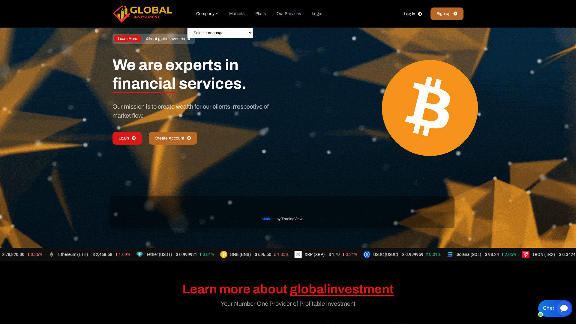 Screenshot of globalinvestment.live