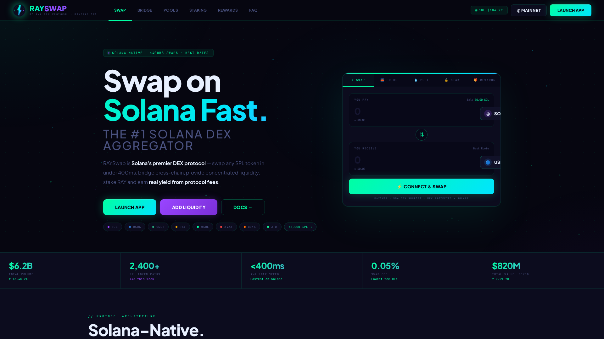 Screenshot of rayswap.org