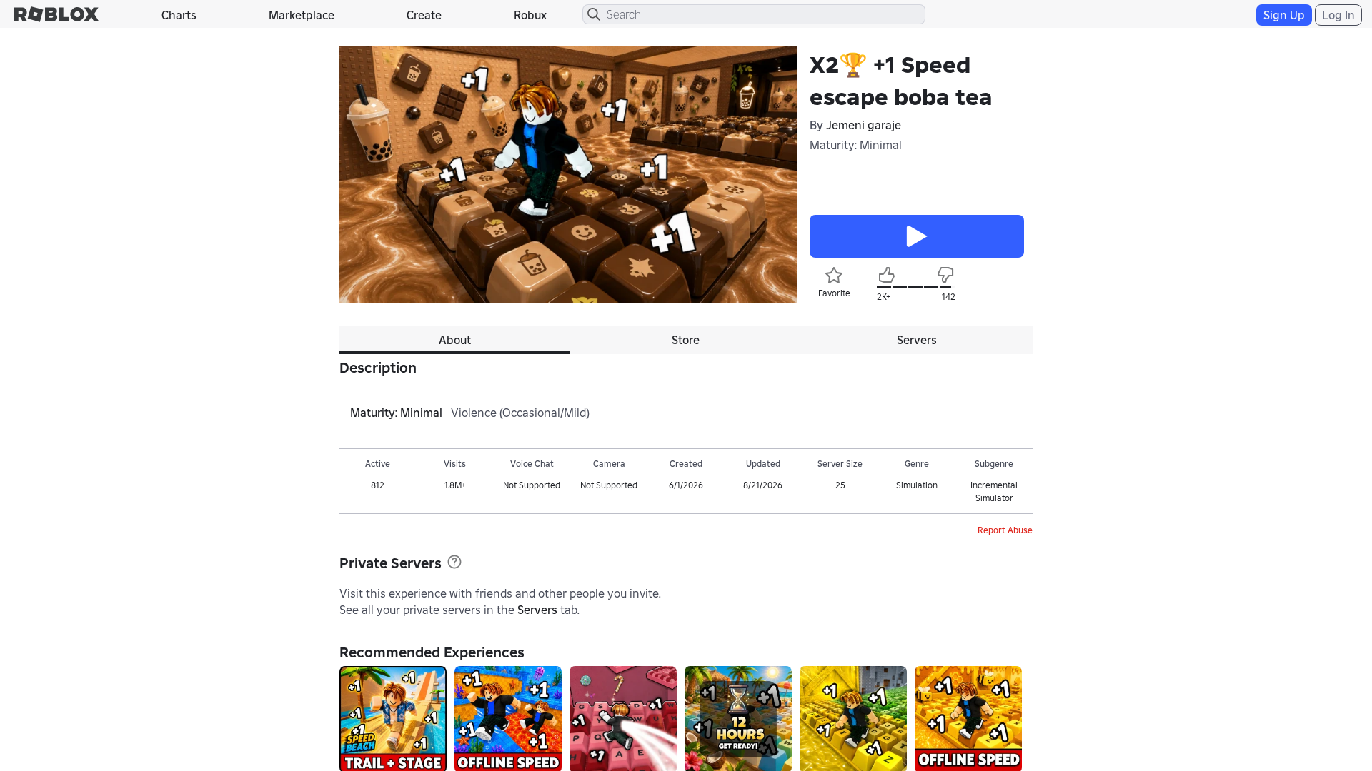 Screenshot of www.roblox.com.pt