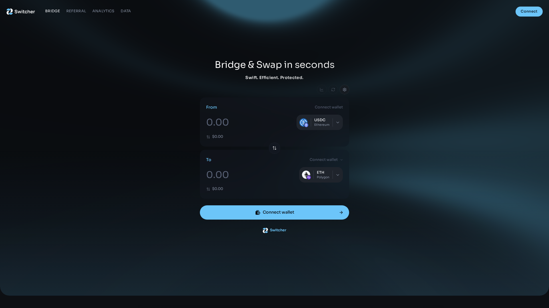 Screenshot of switcher.finance