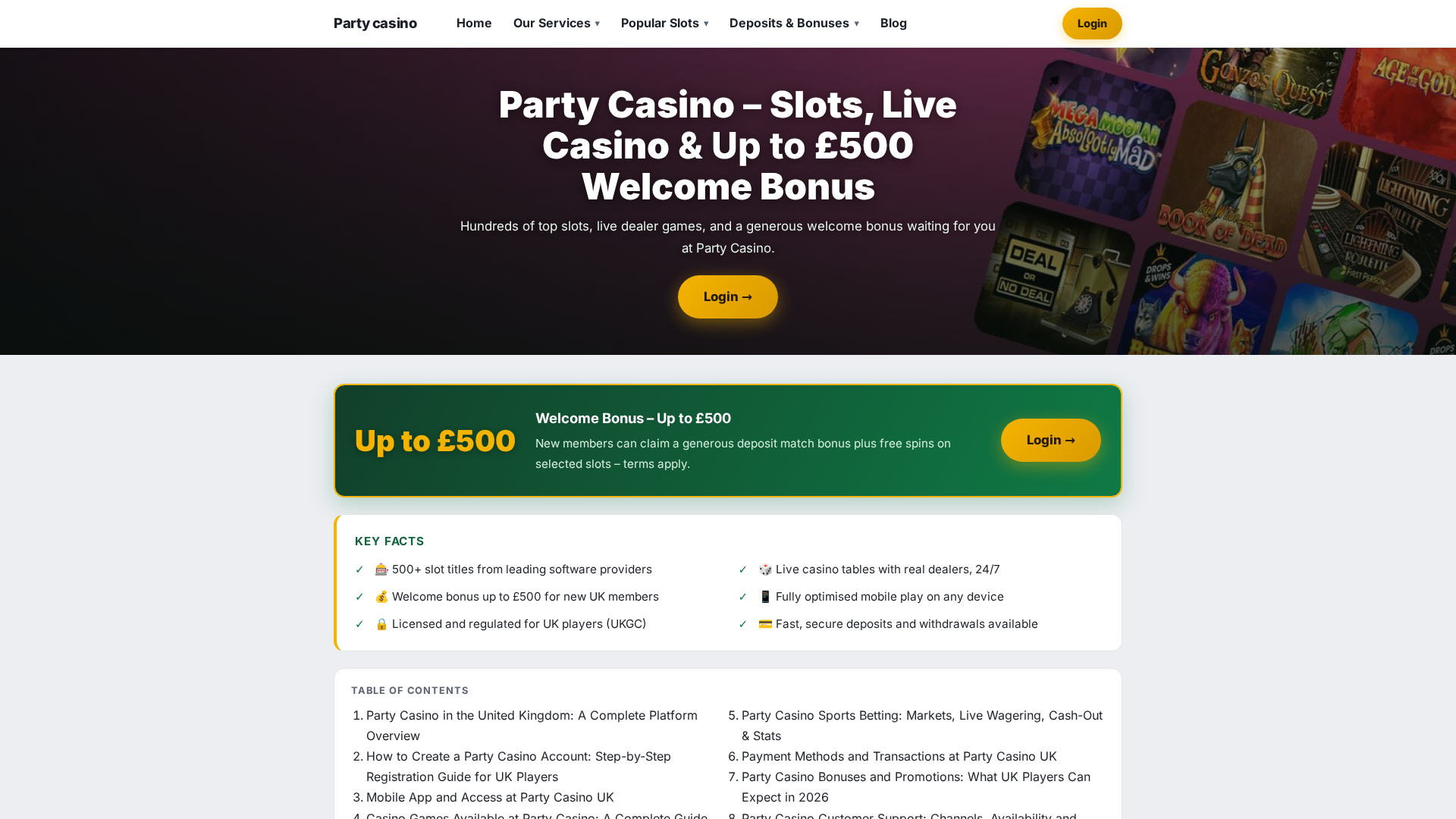Screenshot of partycasino-bet.com