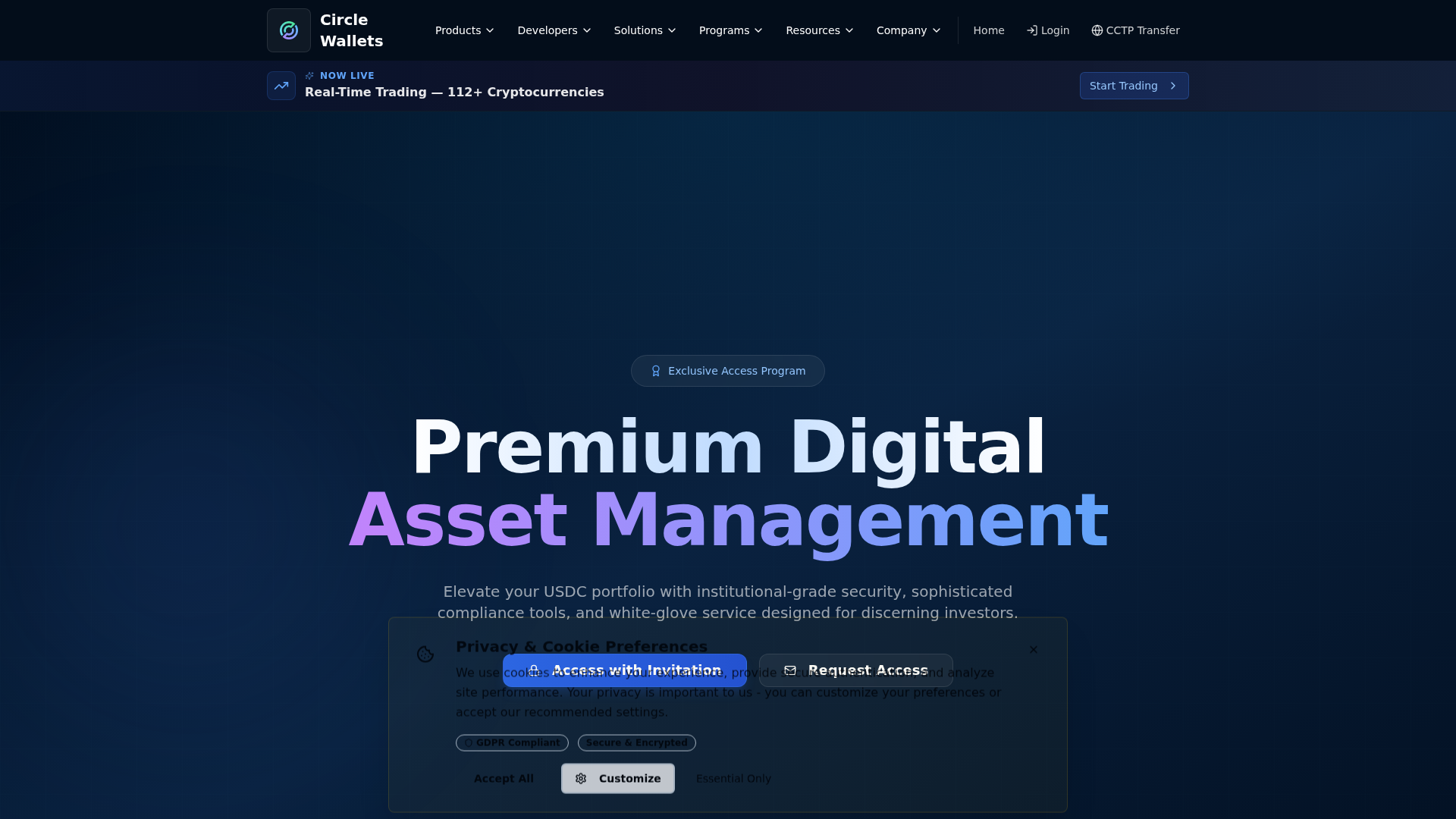 Screenshot of circle-wallet.co