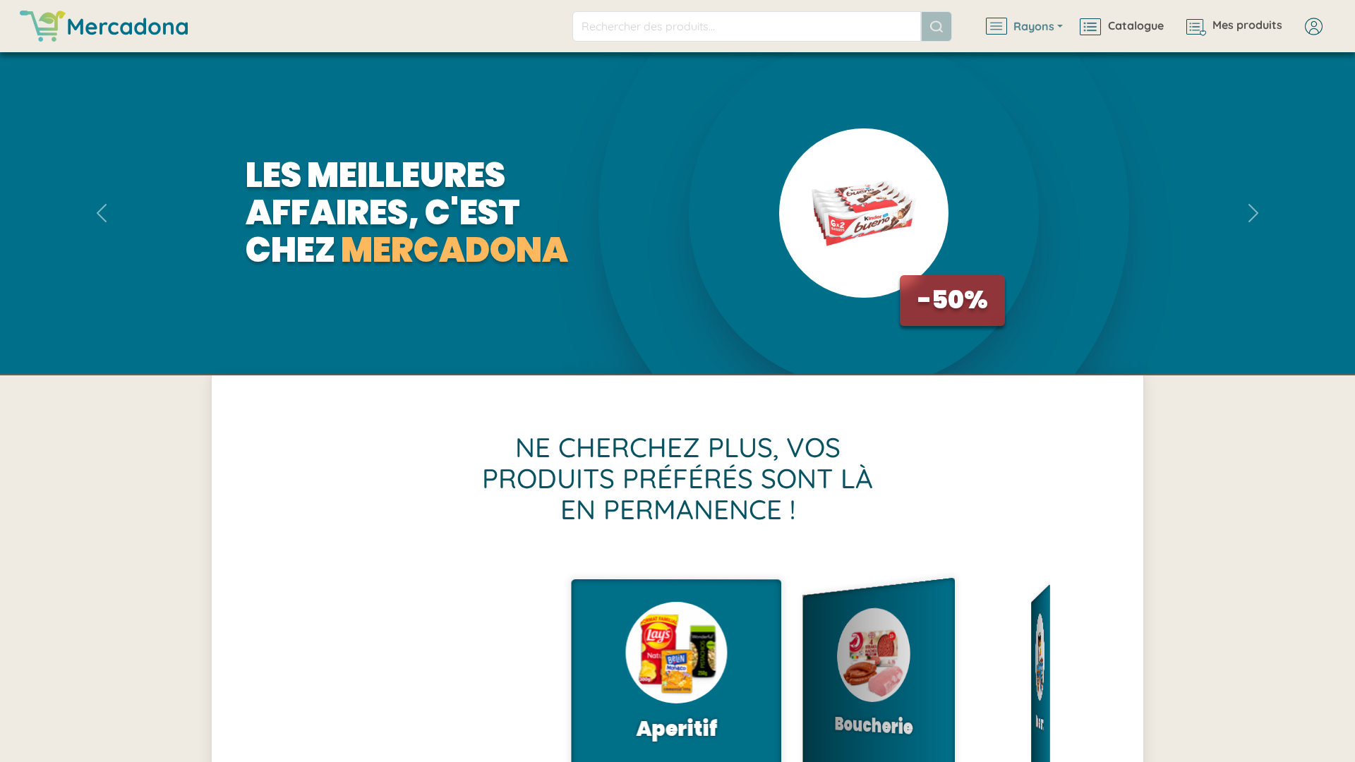 Screenshot of mercadona.abb-dev.fr