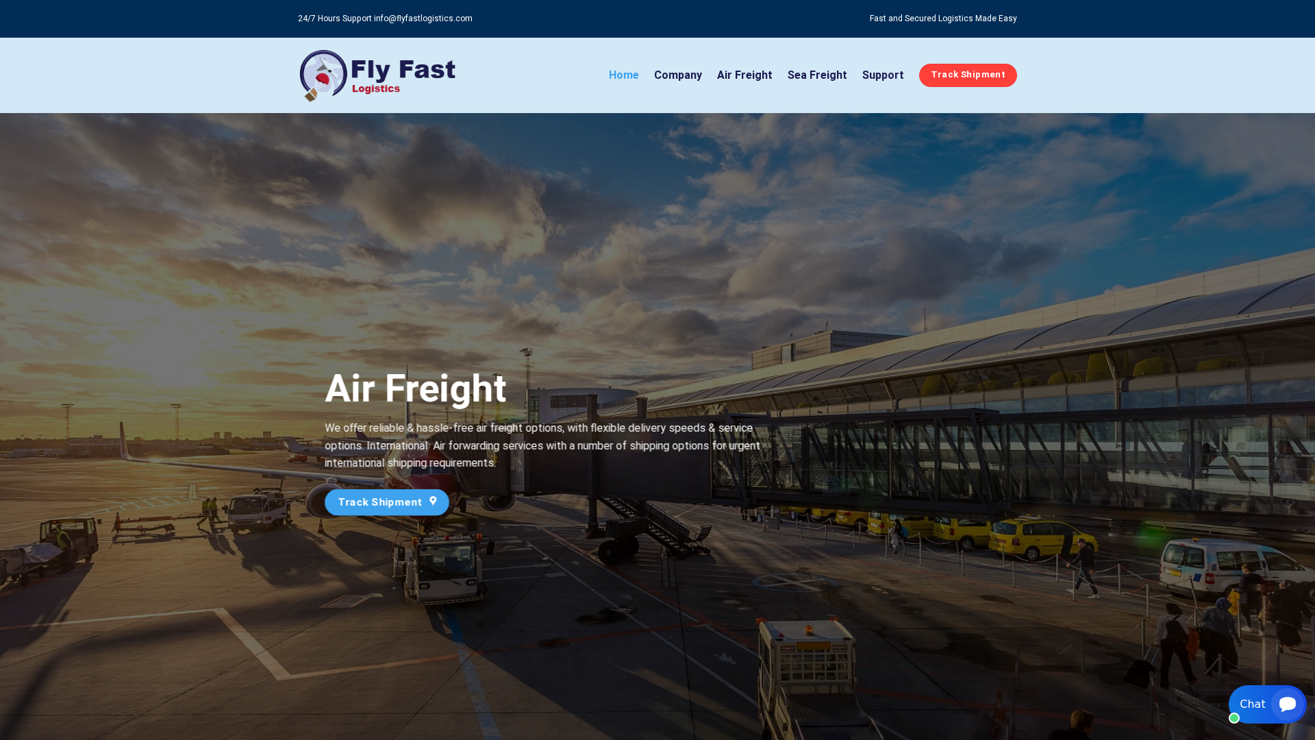 Screenshot of flyfastlogistics.com