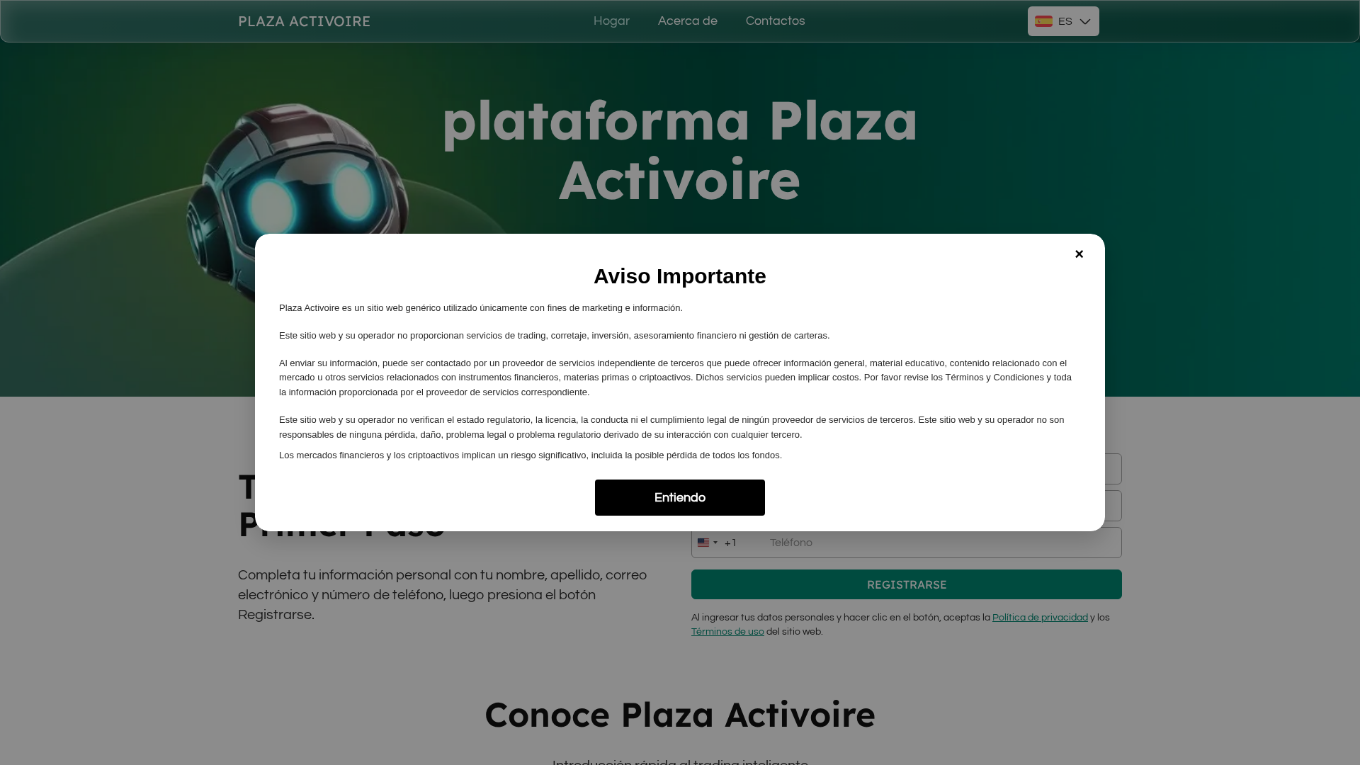 Screenshot of plazaactivoire-es.com
