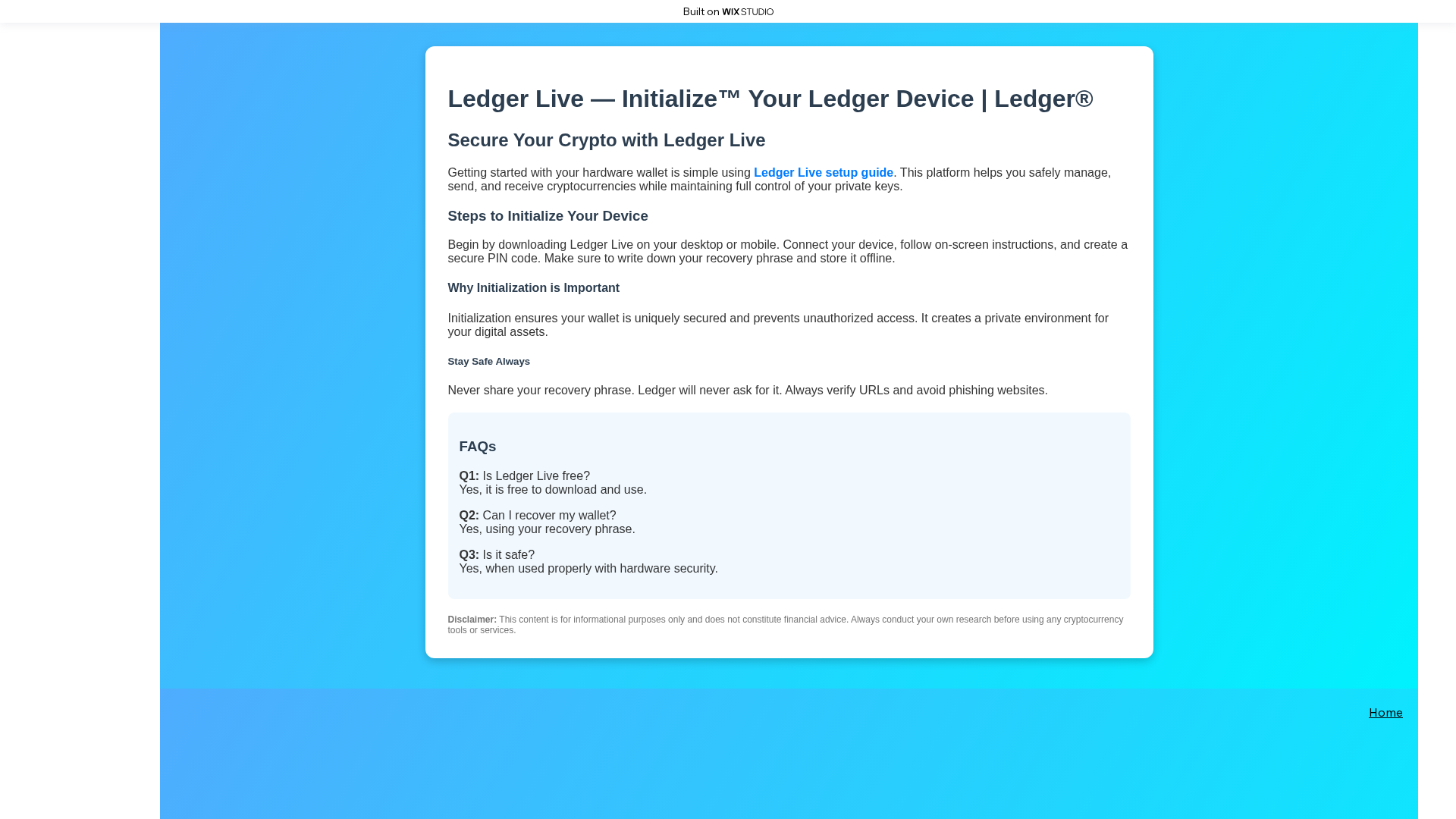 Screenshot of learnldgrlive.wixstudio.com