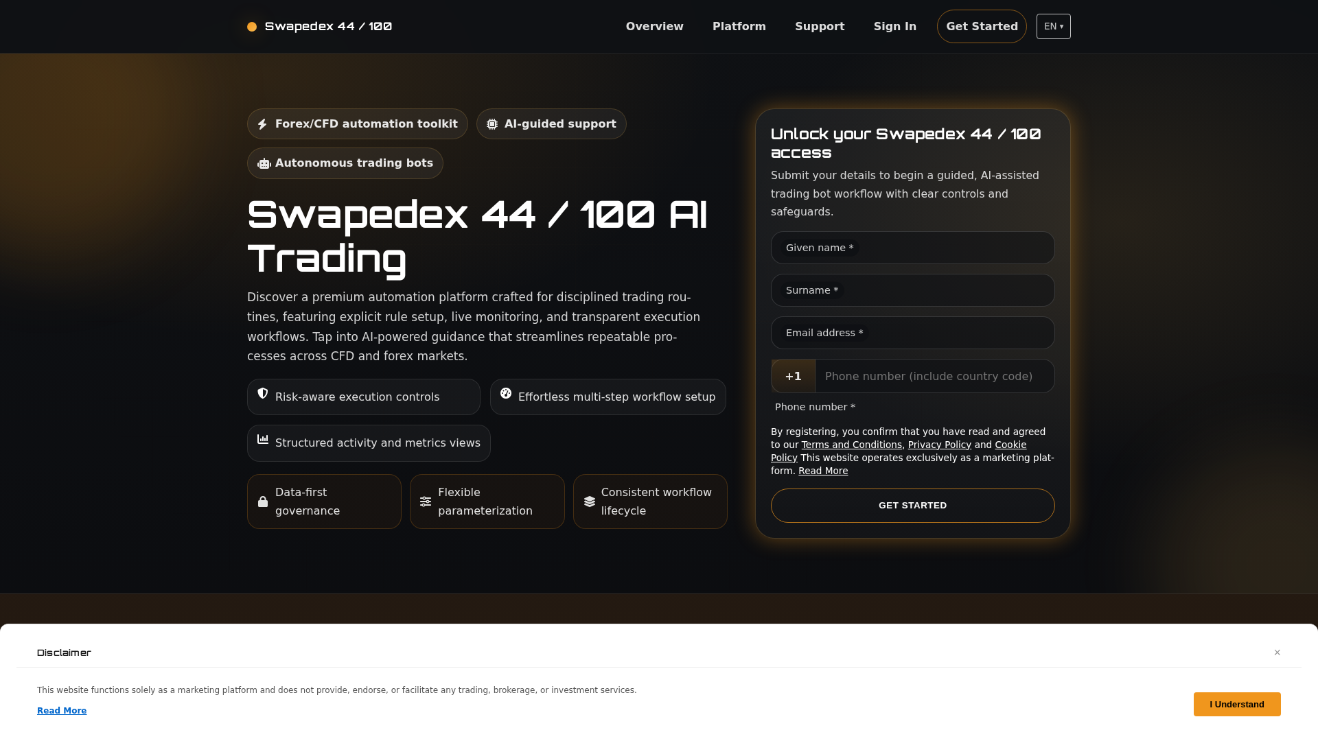 Screenshot of swapedex44-100.shop