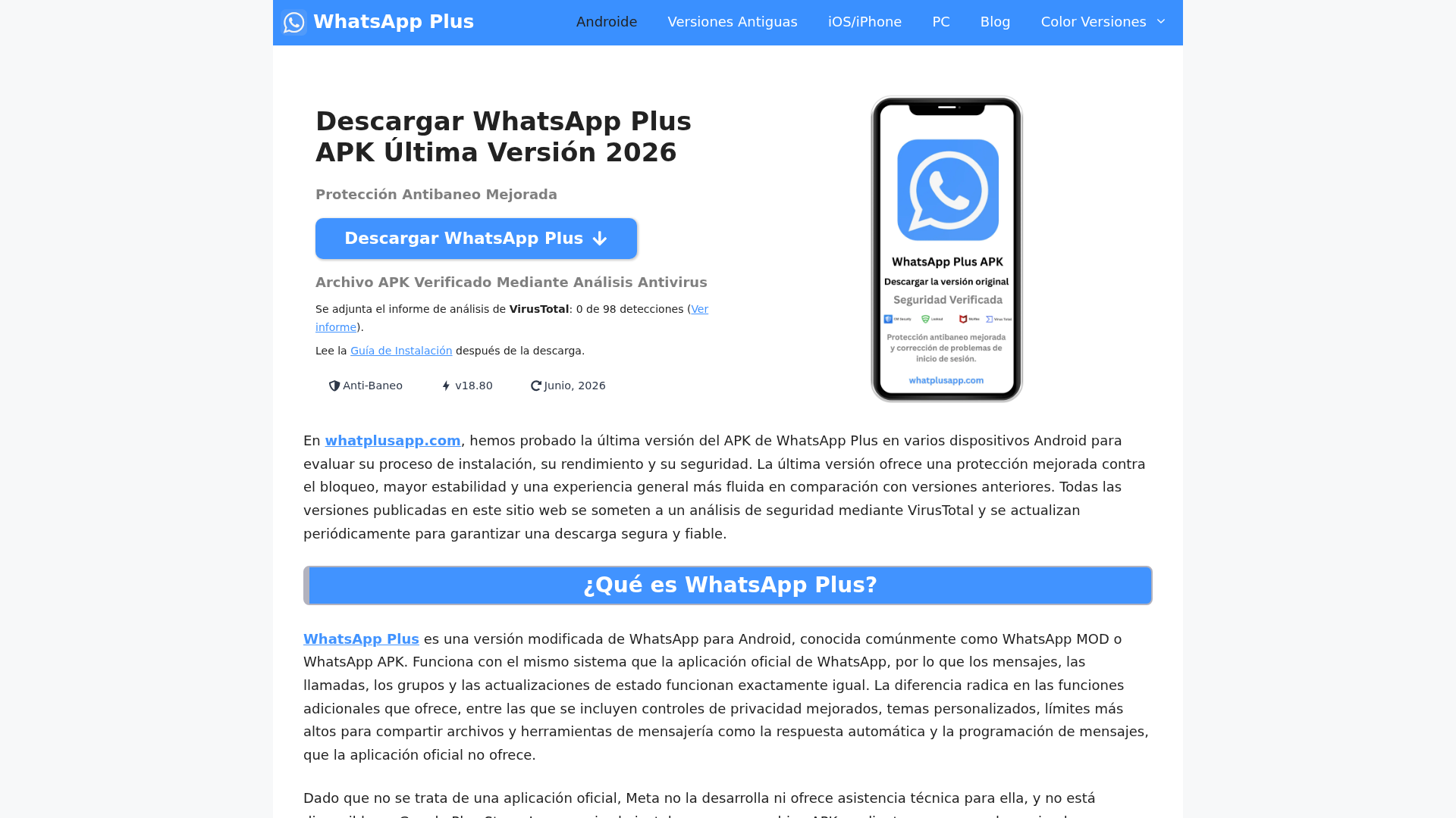 Screenshot of whatplusapp.com