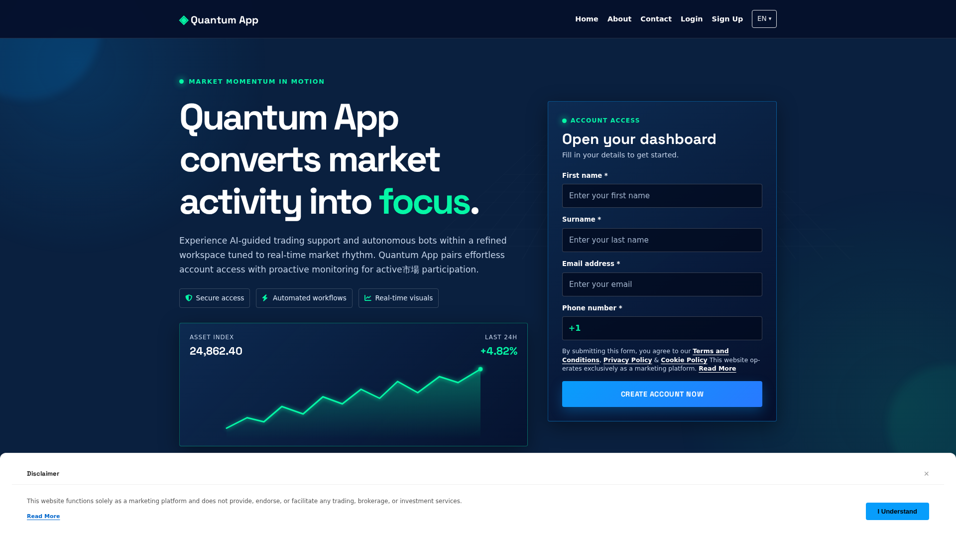 Screenshot of quantumapp.digital