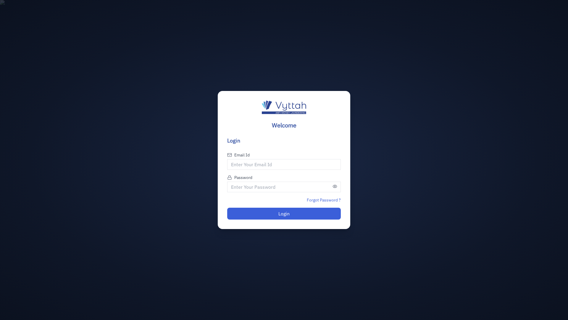 Screenshot of aml-admin.vyttah.com