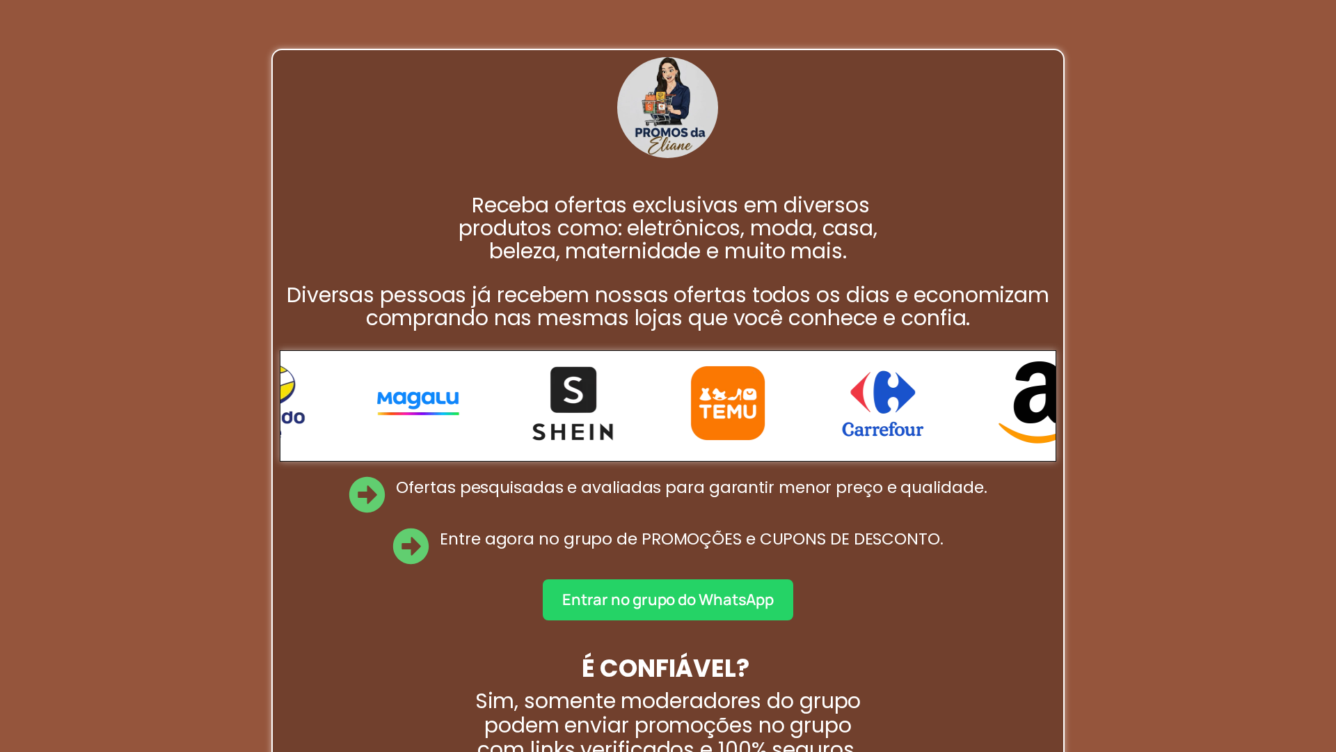 Screenshot of promosdaeliane.shop