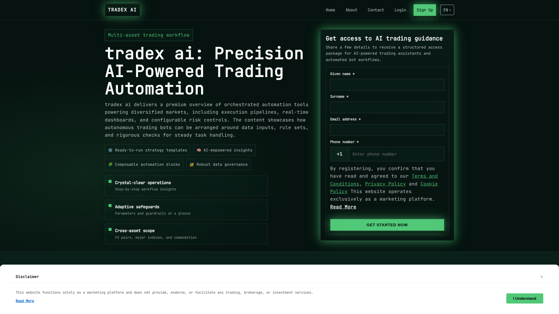 Screenshot of tradex-ai.pro