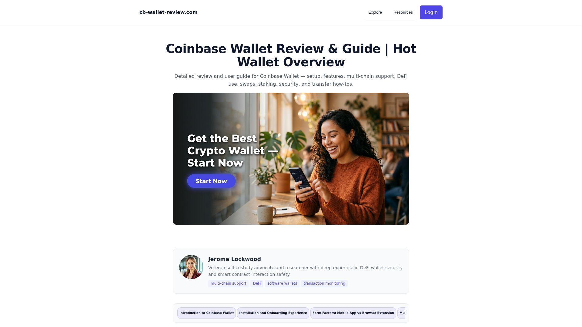 Screenshot of cb-wallet-review.com
