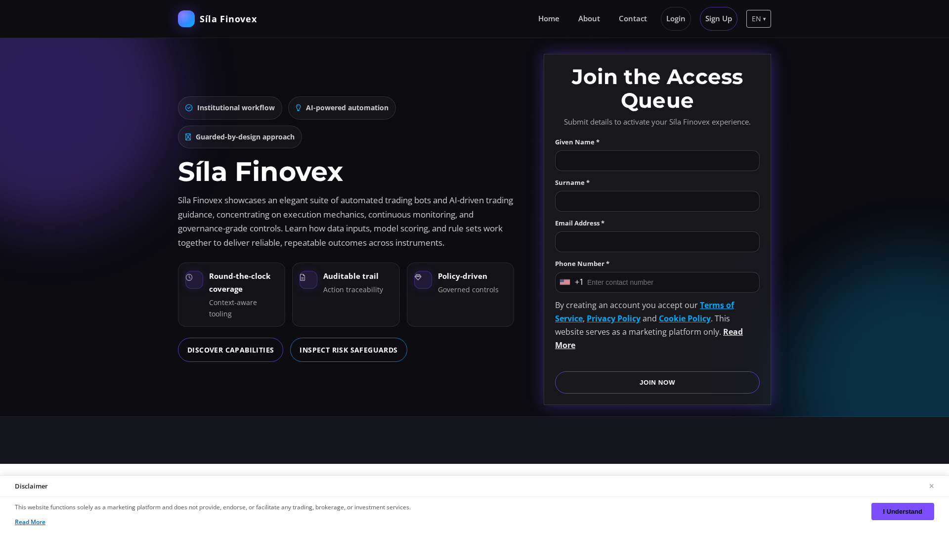 Screenshot of silafinovex-soft.com