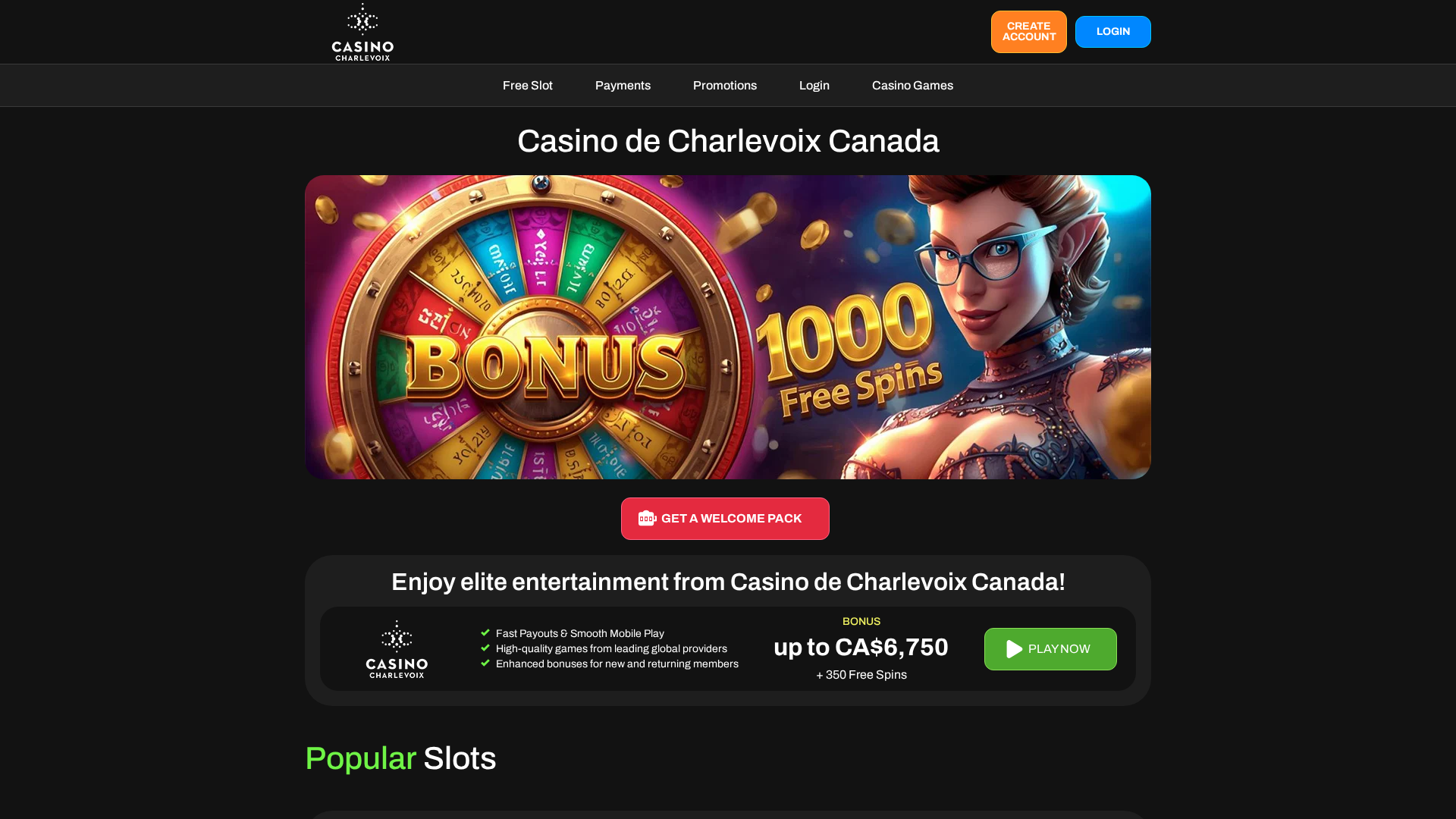 Screenshot of casino-de-charlevoixcasino.com