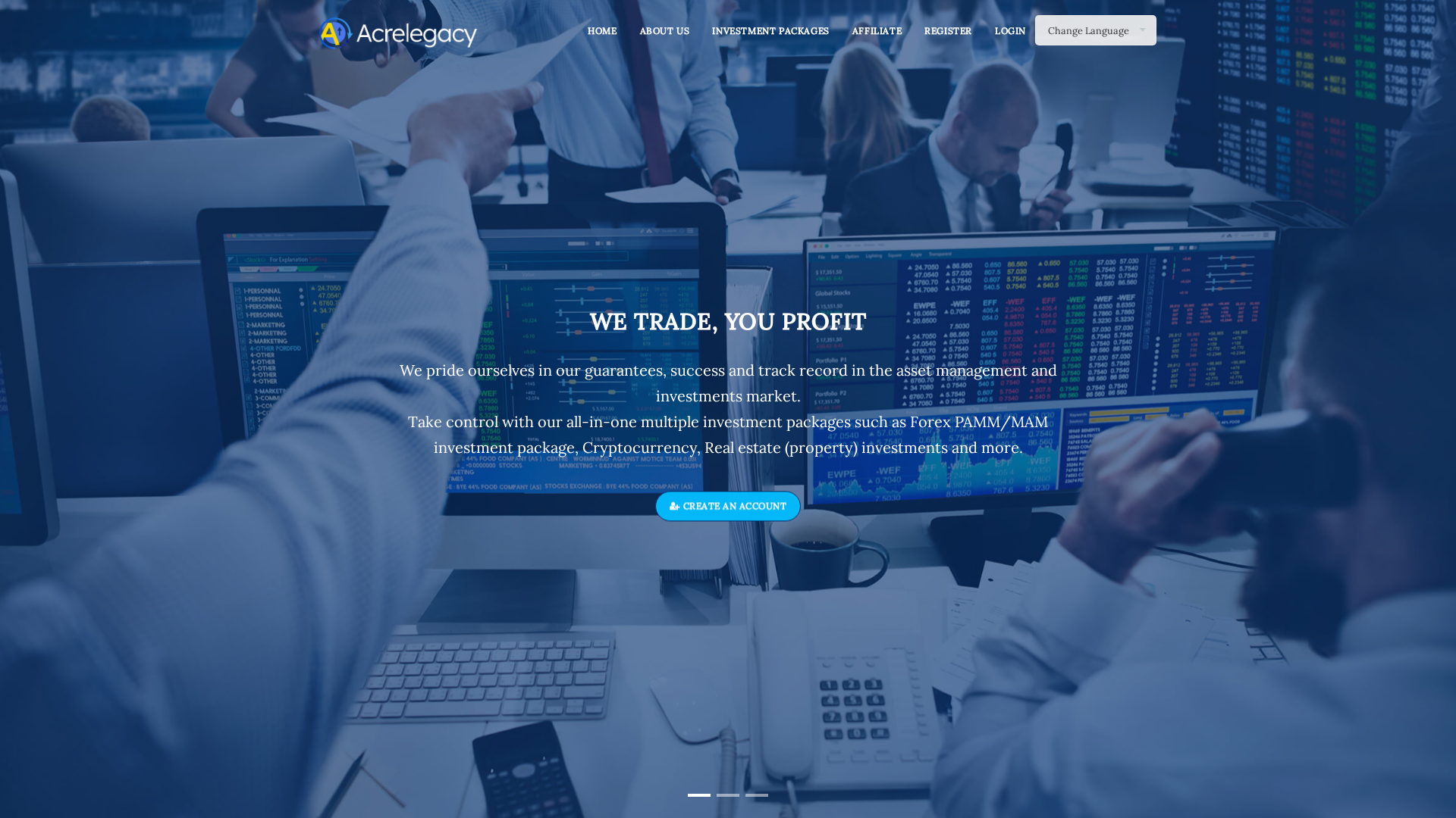 Screenshot of acrelegacy.com
