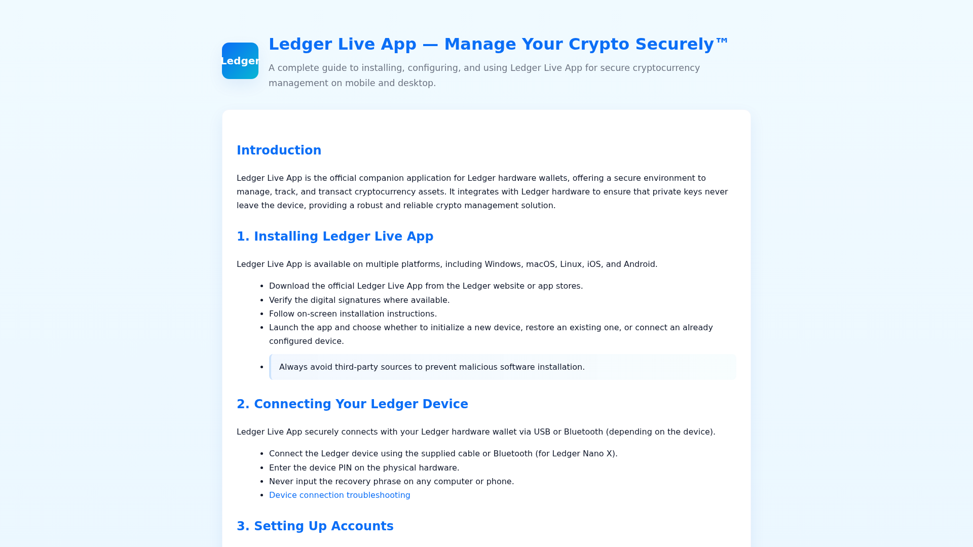 Screenshot of secure-liveledgr-faq.pages.dev