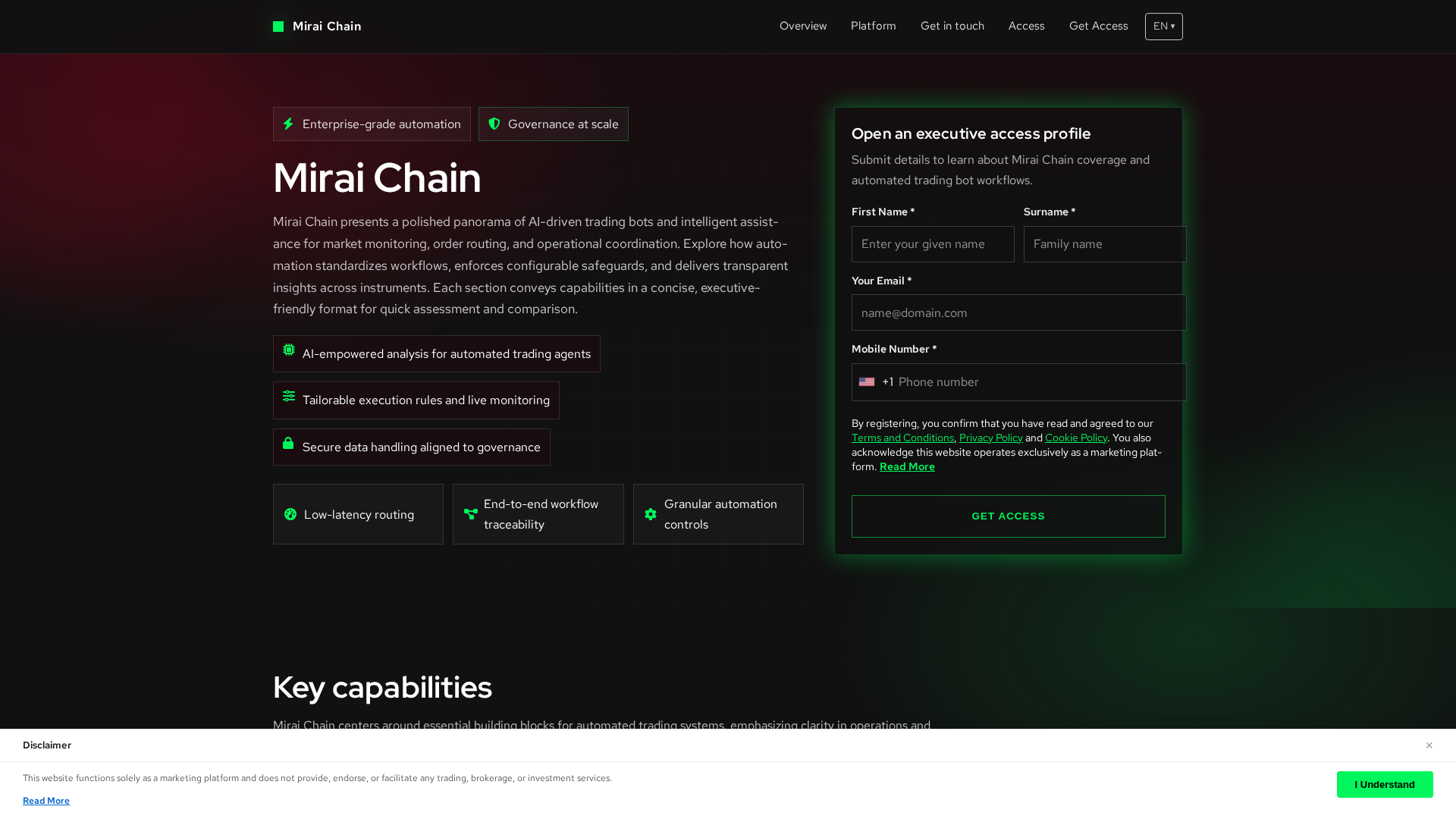 Screenshot of miraichain-ai-system.com