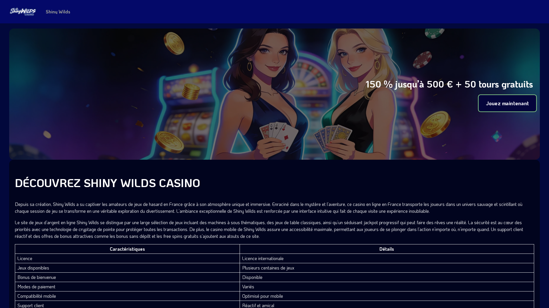 Screenshot of casino-shiny-wilds2.com