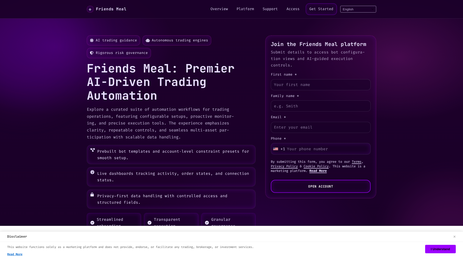 Screenshot of friendsmeal-platform.com