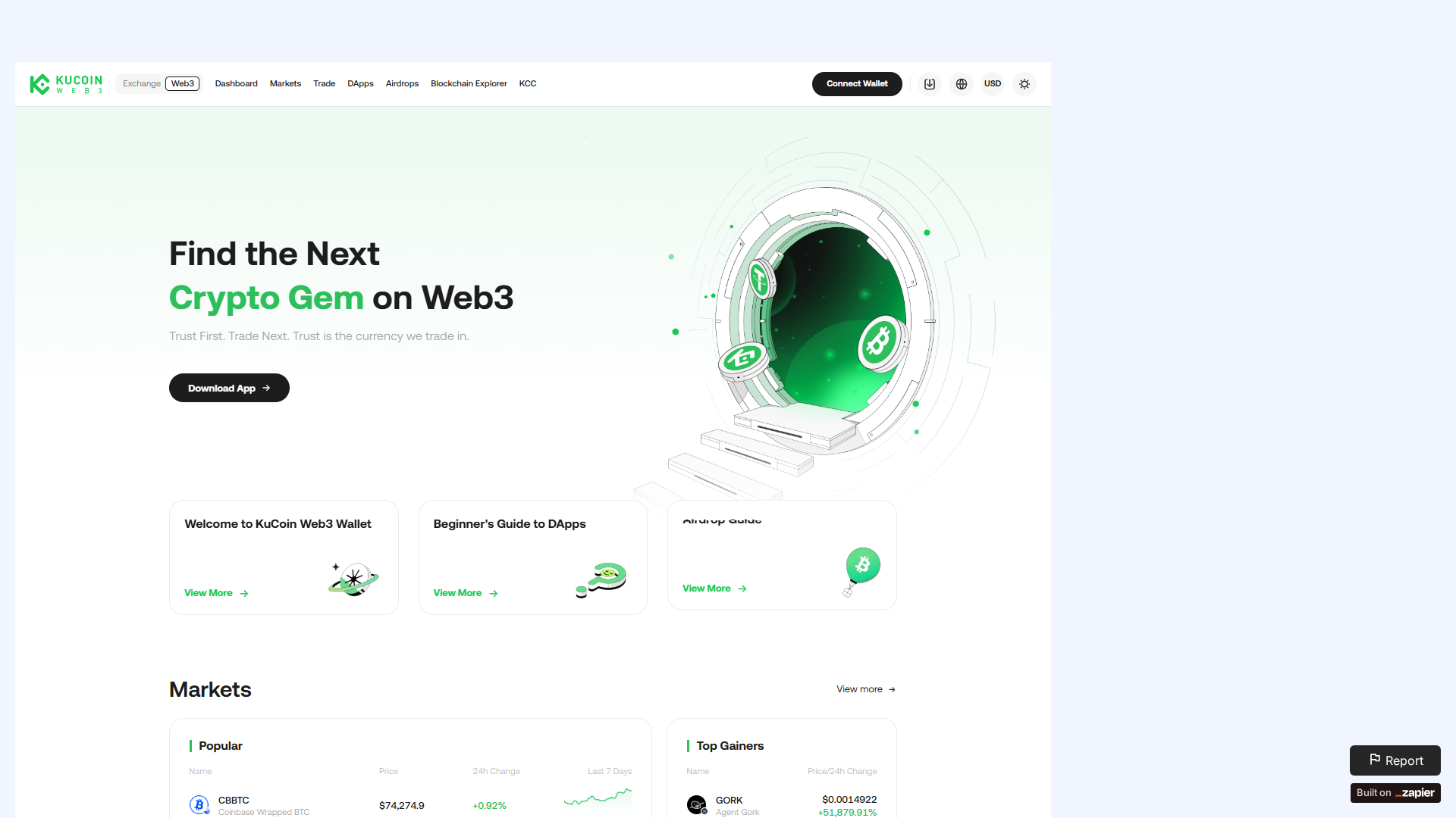 Screenshot of hubkucoi.zapier.app