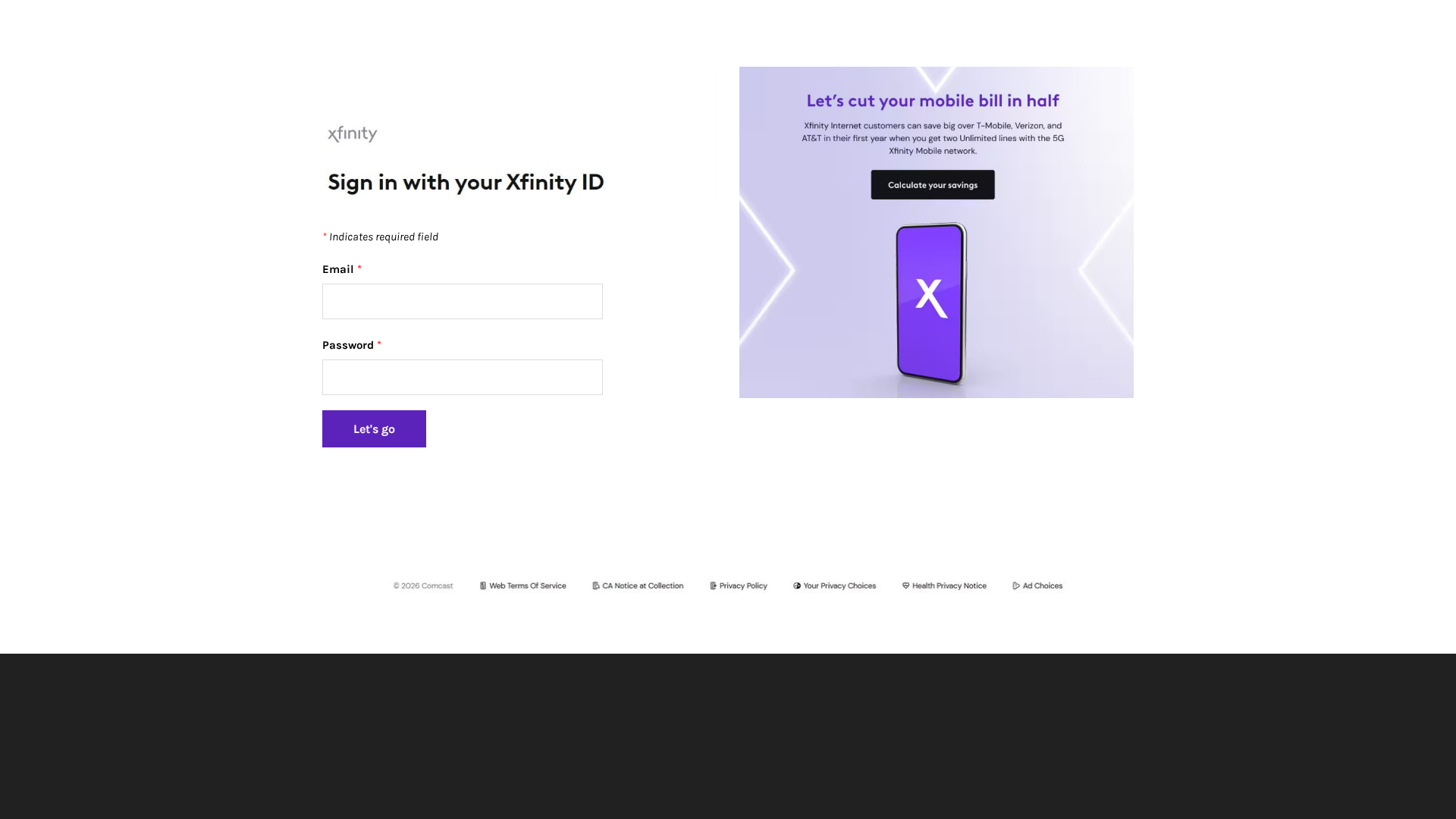Screenshot of webservice0auth-xfinity.weebly.com