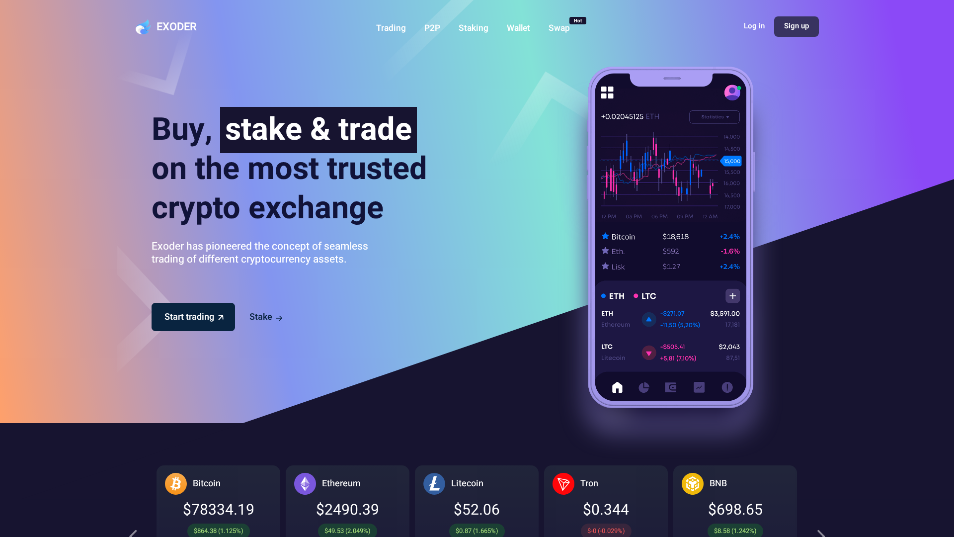 Screenshot of exoder.net