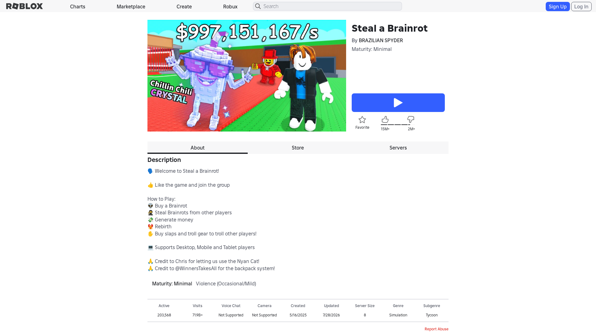 Screenshot of www.roblox.com.bi