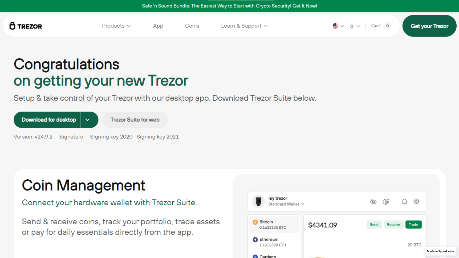 Screenshot of faq-trzor-bridge-public.typedream.app