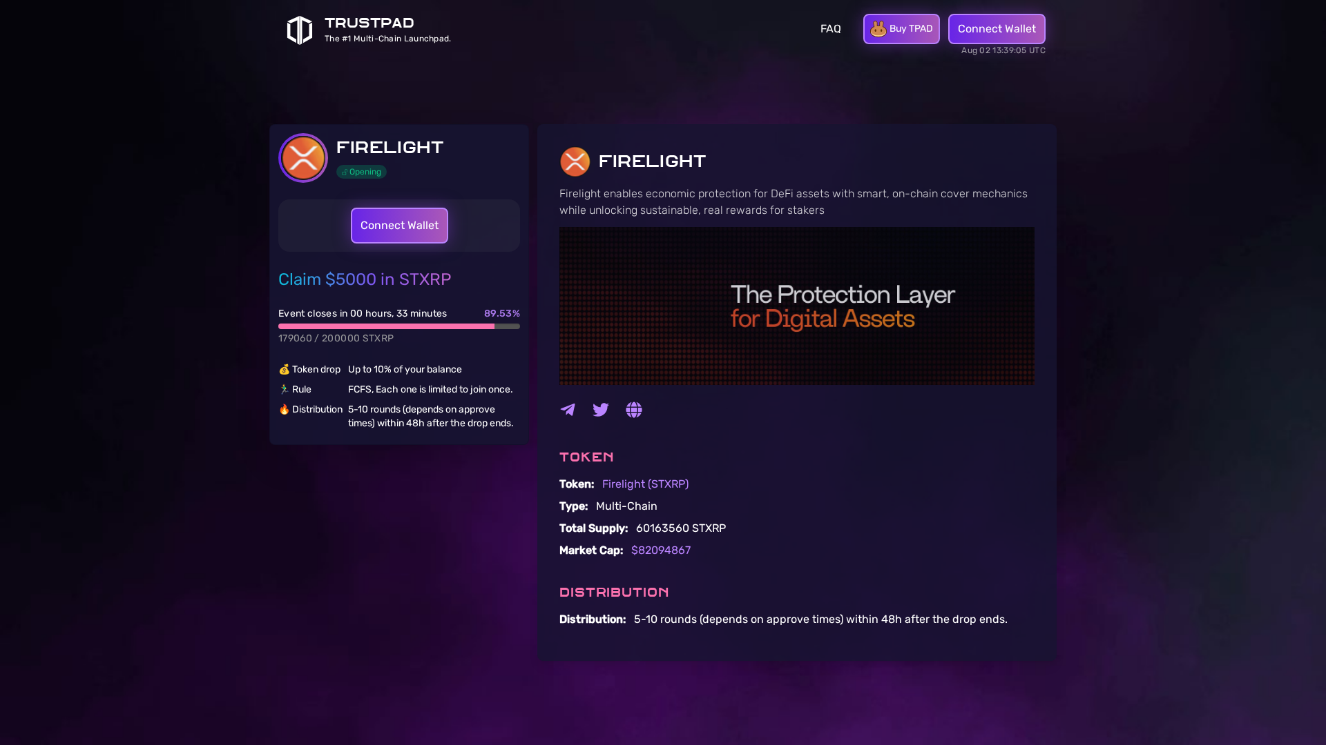 Screenshot of defi-trustpads.xyz