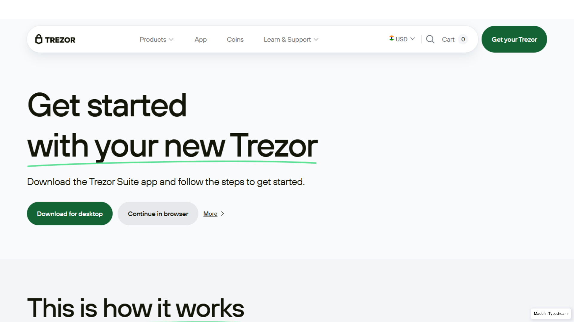 Screenshot of learn-trezo-io-start-cdn.typedream.app