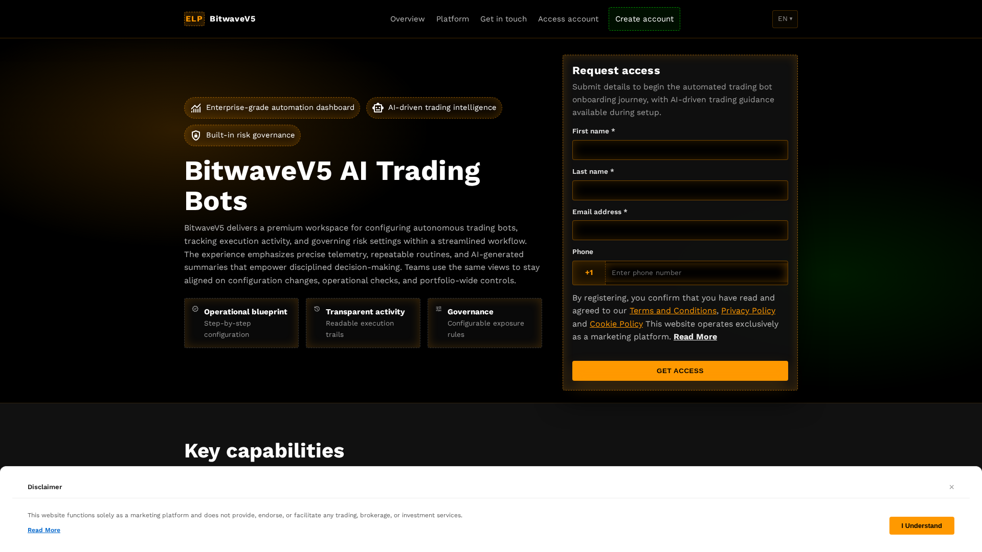 Screenshot of bitwavev5.com