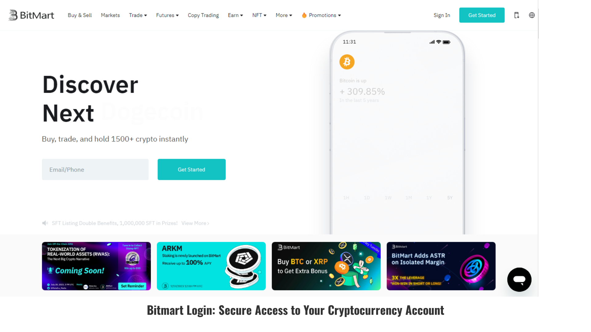 Screenshot of bitmartloggine.webflow.io