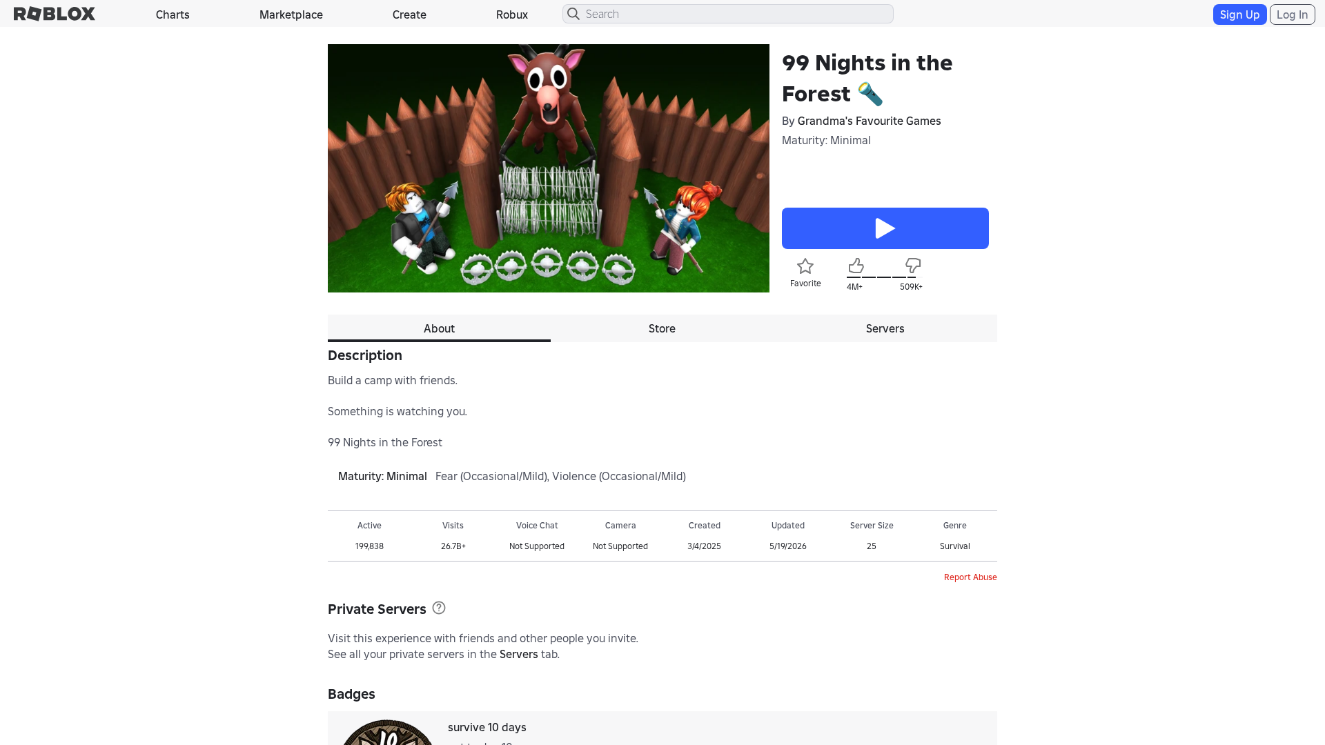 Screenshot of www.roblox.com.bi