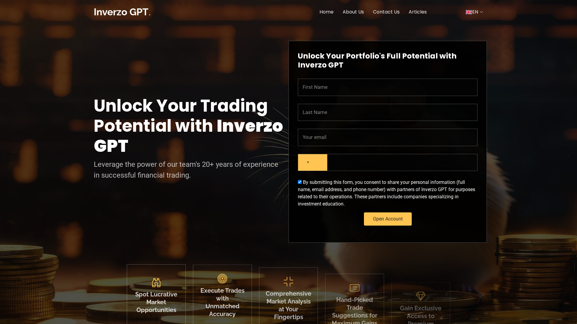 Screenshot of inverzogpt.org