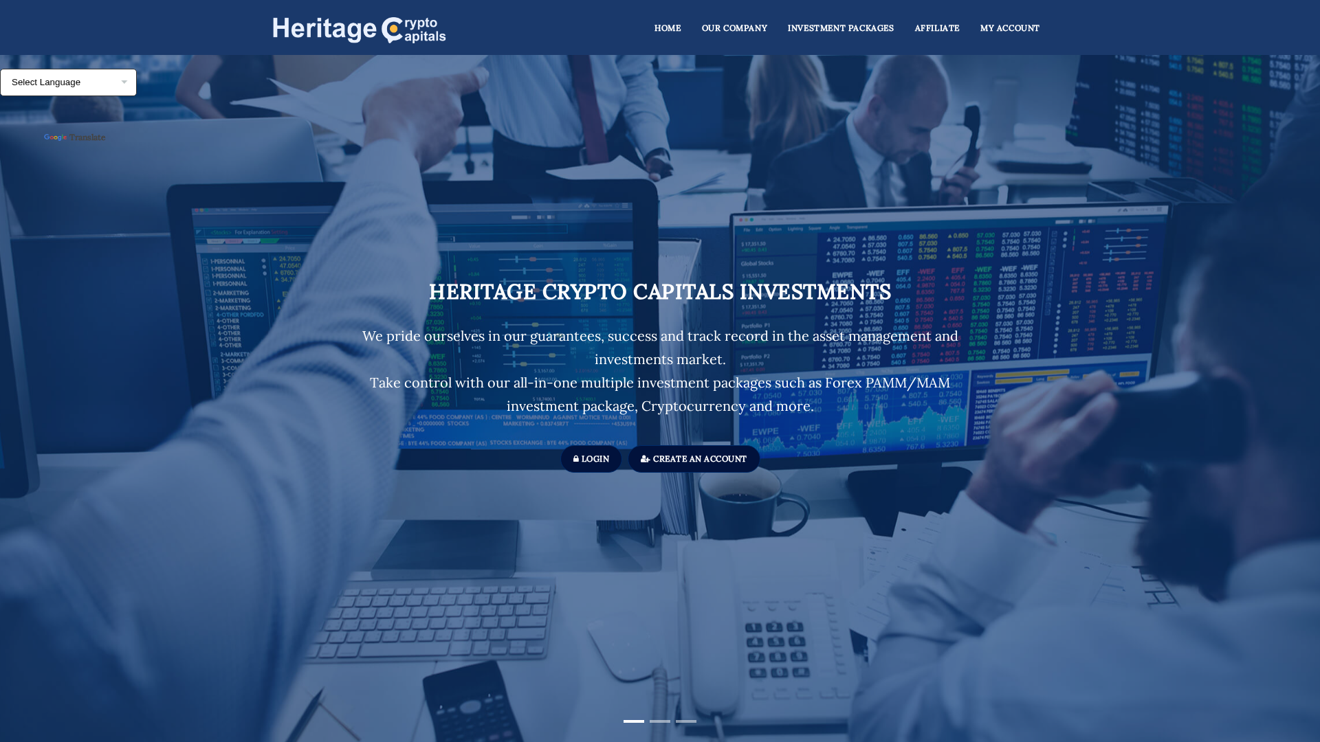 Screenshot of heritagecryptocapital.com