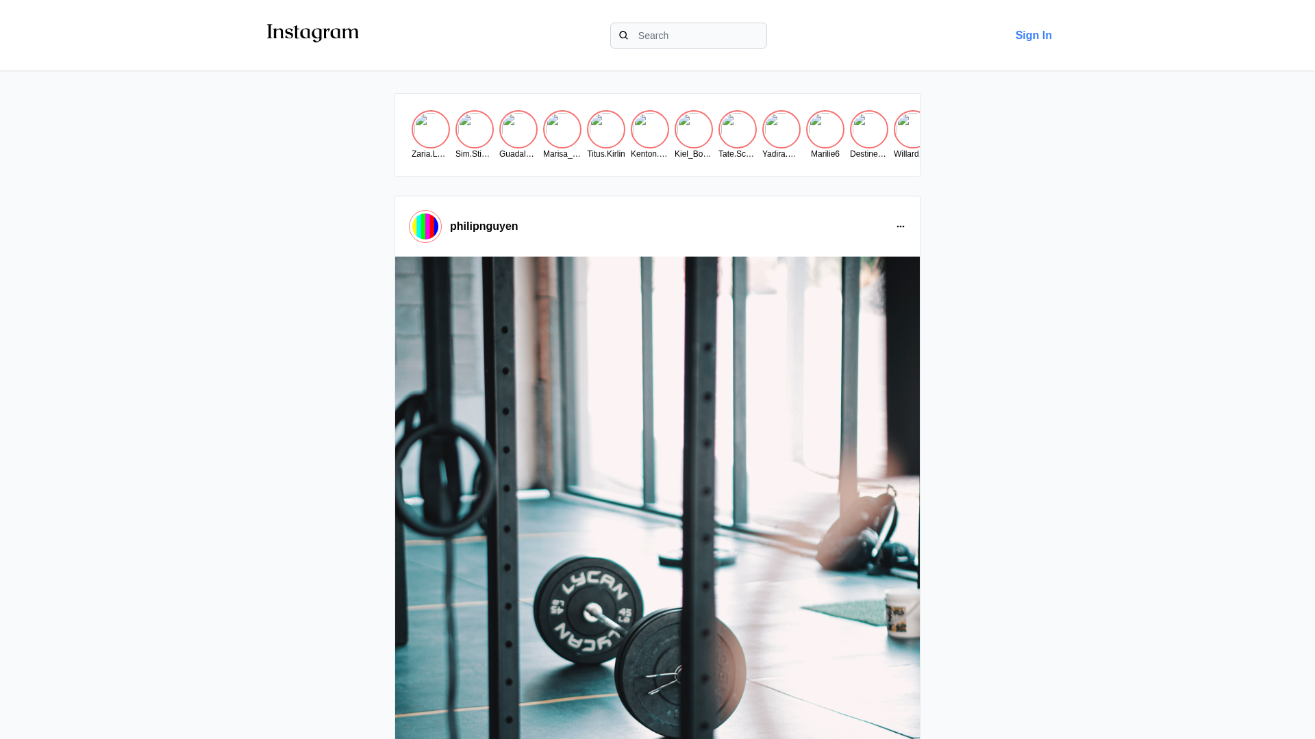 Screenshot of ig-clone-gamma.vercel.app