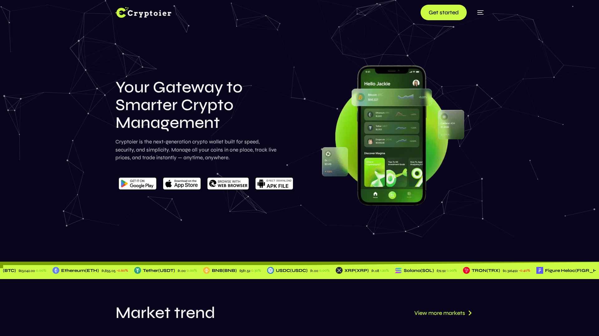 Screenshot of cryptoier.net