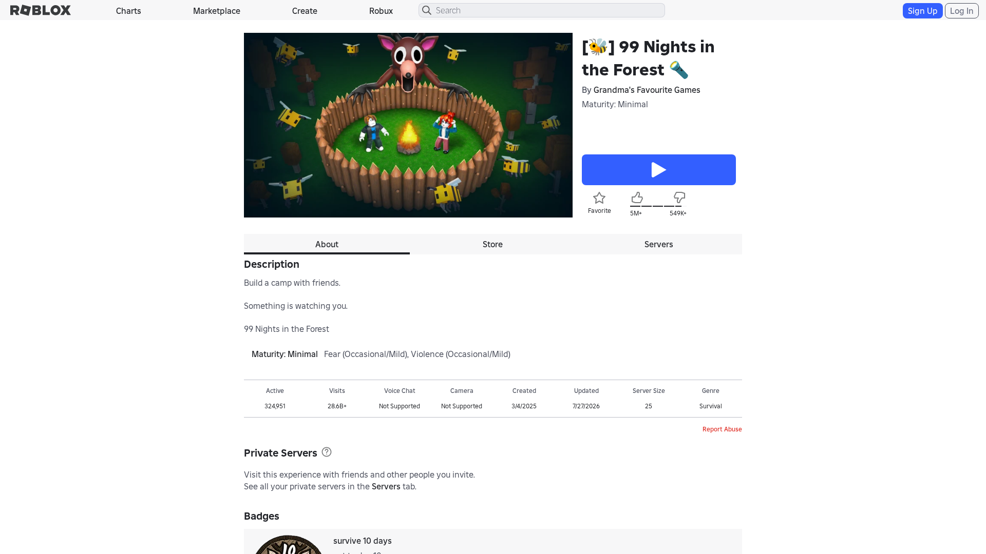 Screenshot of www.roblox.com.bi