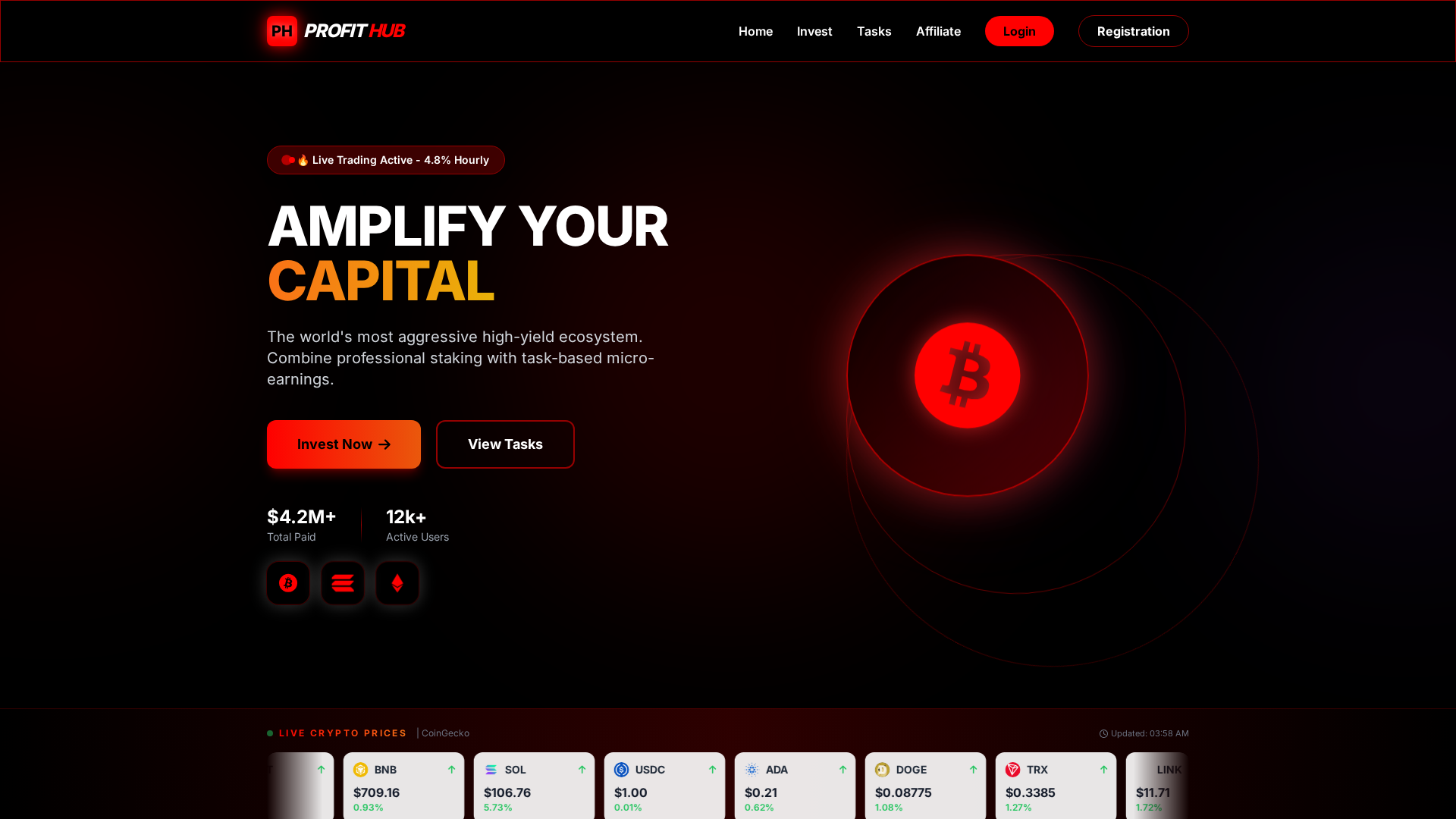 Screenshot of profithub.ltd