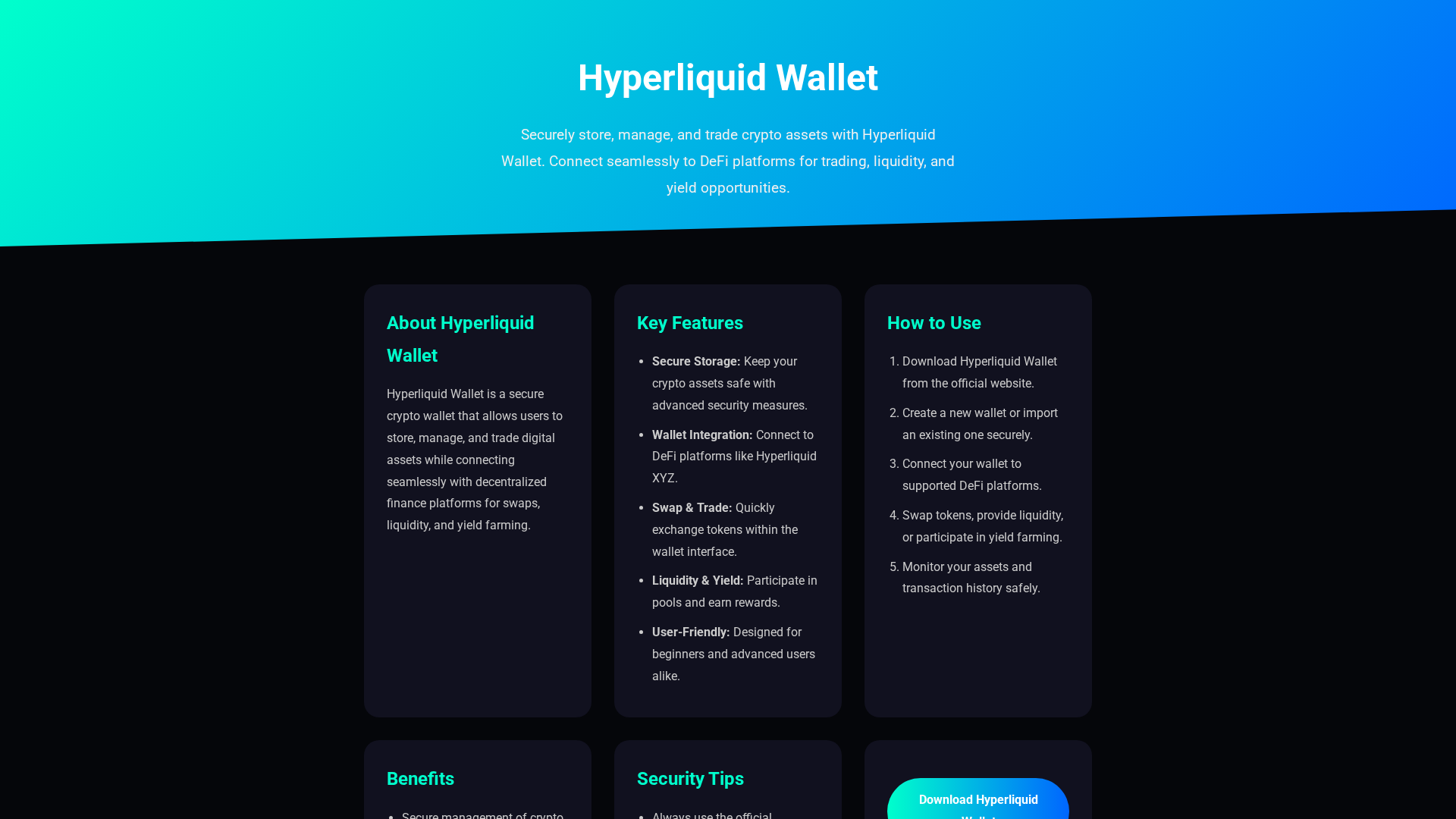 Screenshot of hyperliquid-wallete.pages.dev