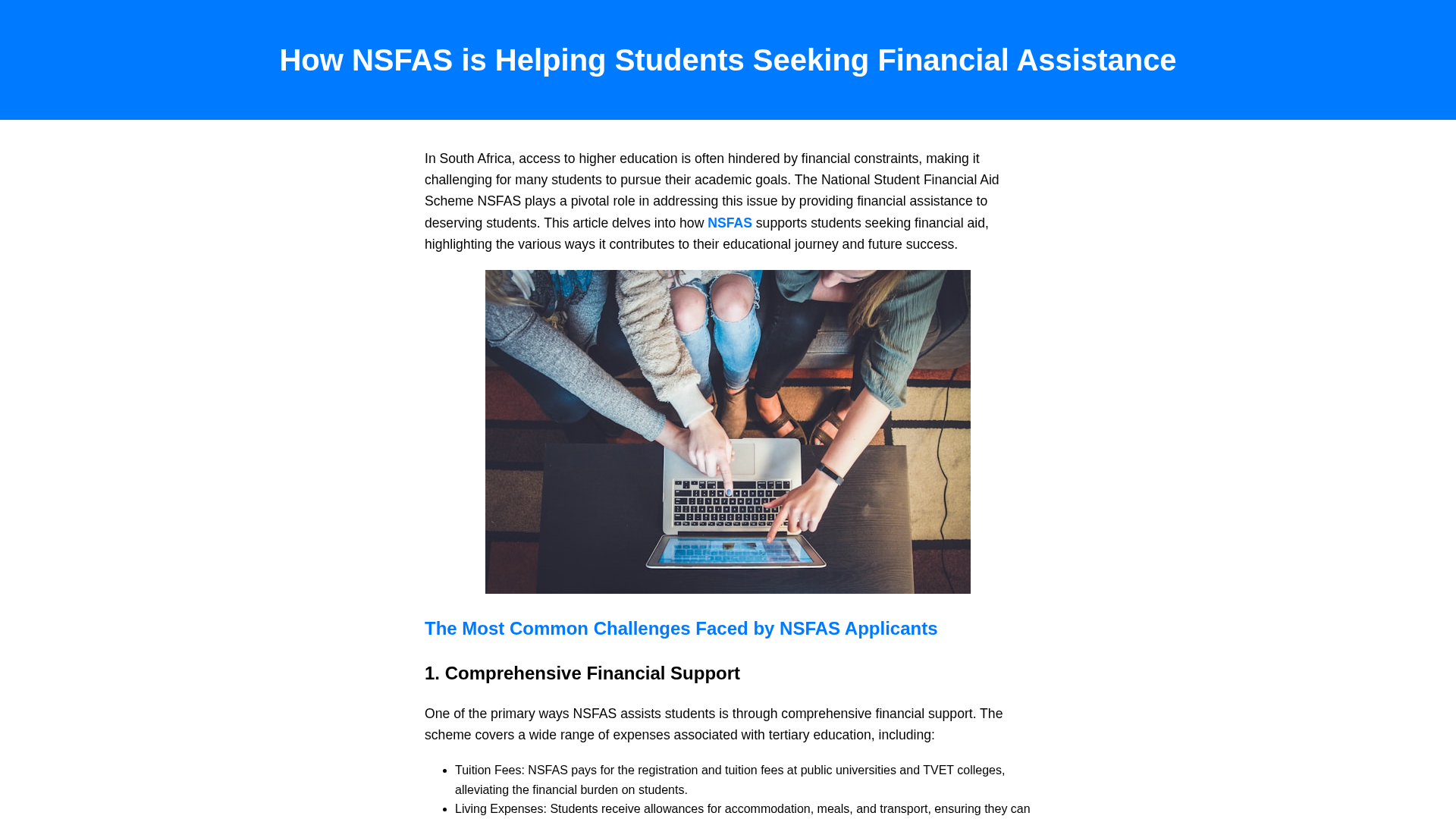 Screenshot of nsfas.pages.dev