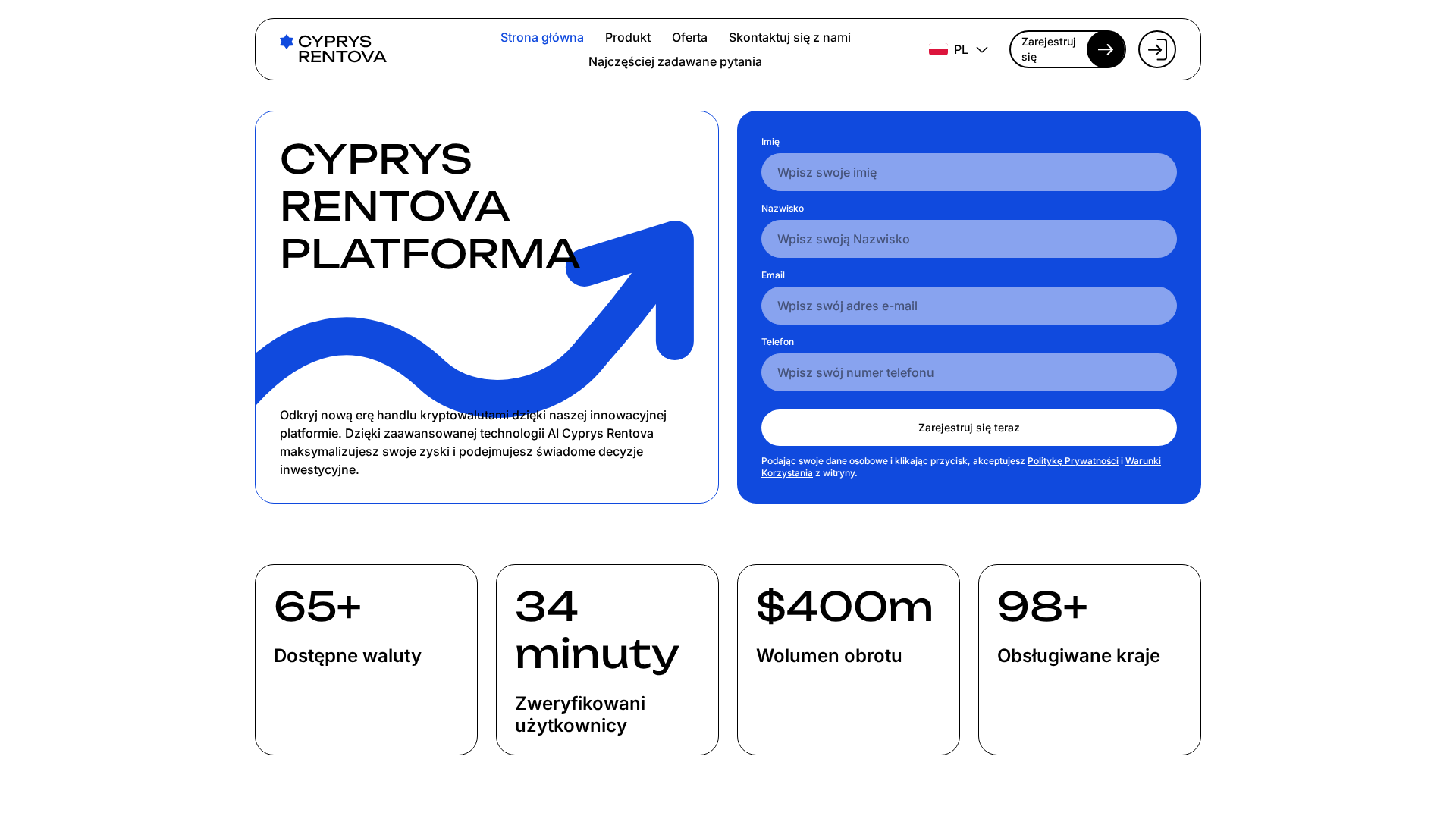 Screenshot of cyprysrentova.com