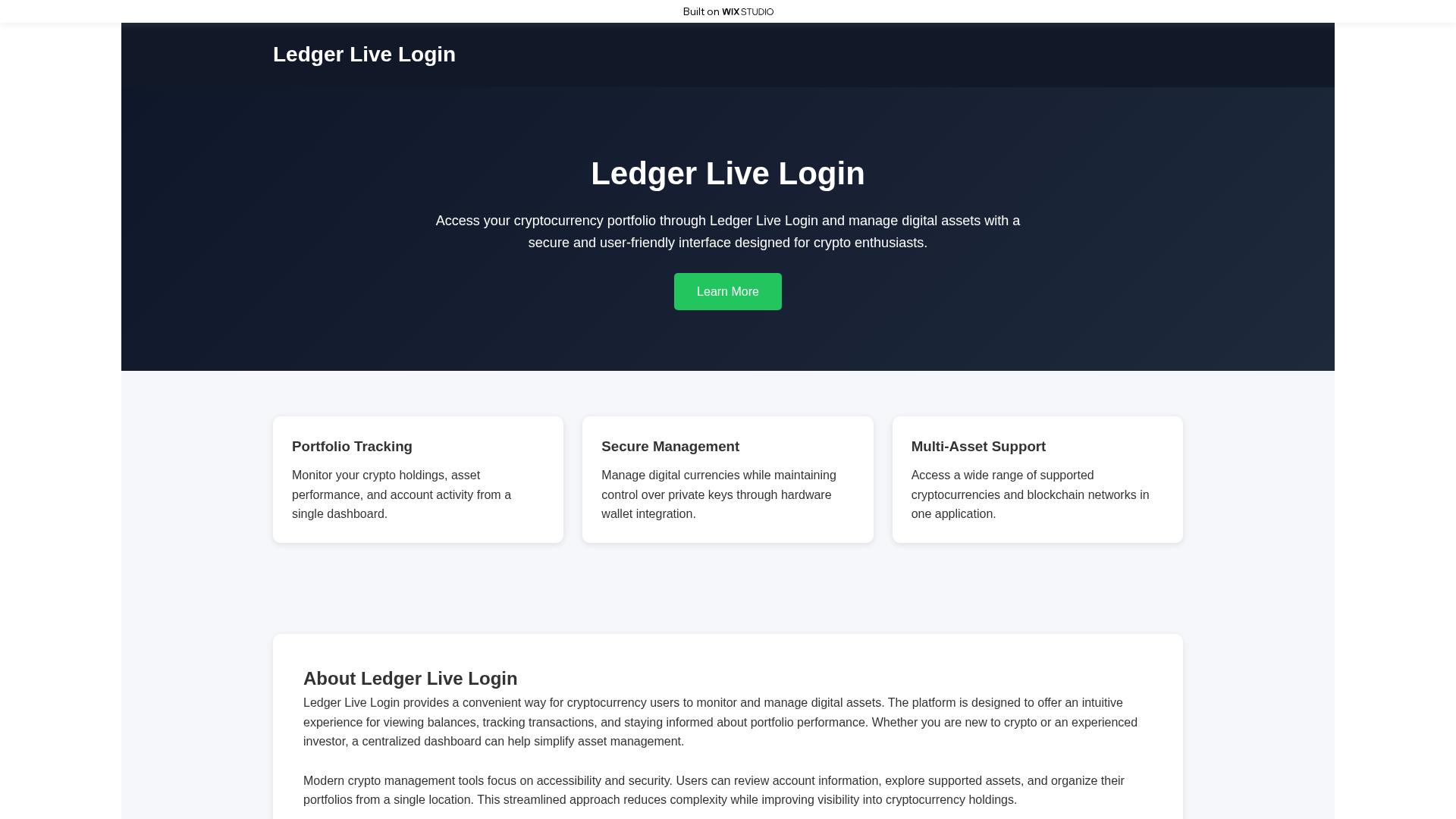 Screenshot of live-en-ledgrs.wixstudio.com