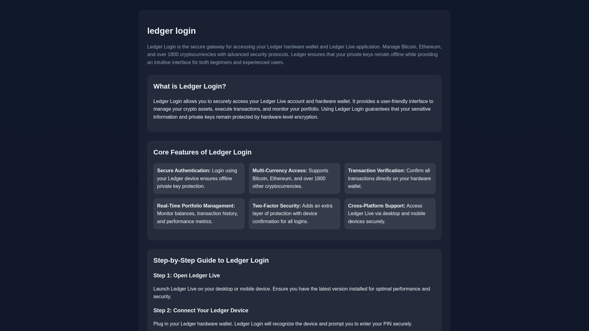 Screenshot of ledgelogn.pages.dev