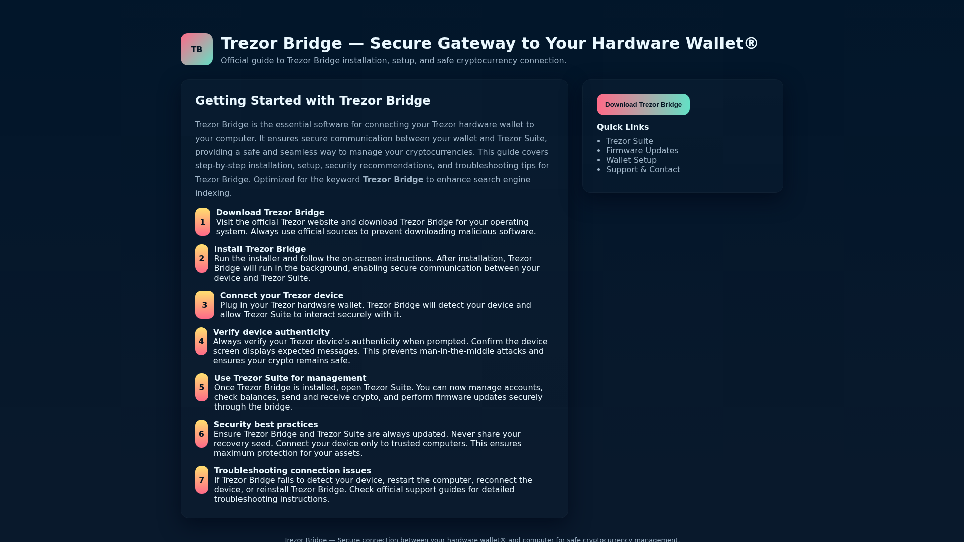 Screenshot of trezr-brige-us-nifo.wasmer.app