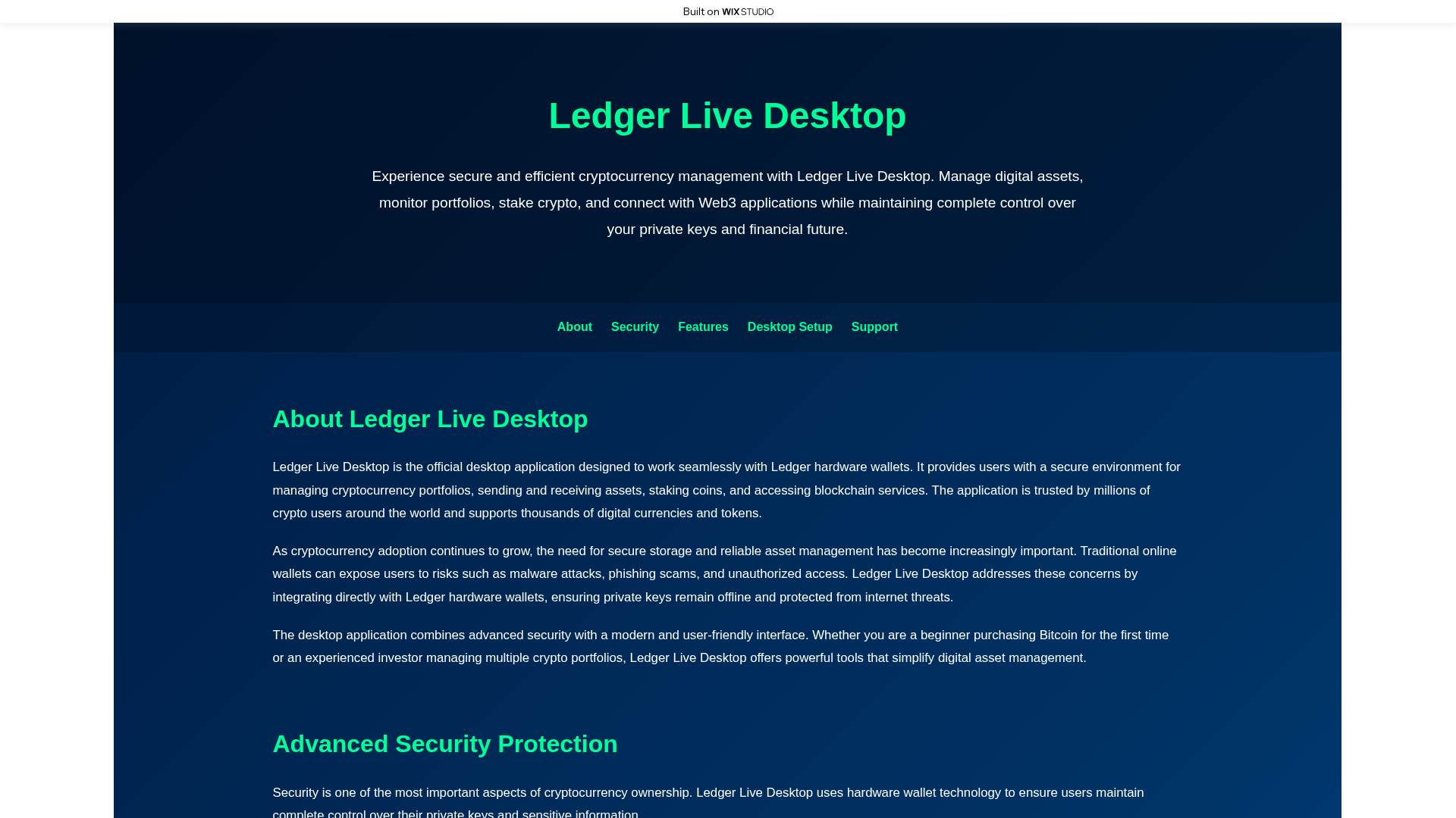 Screenshot of veiw-desktop.wixstudio.com