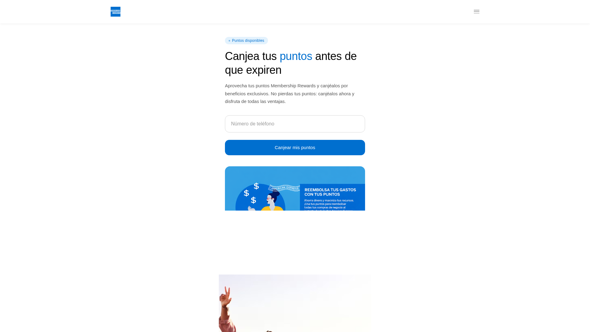 Screenshot of amex-puntos.com