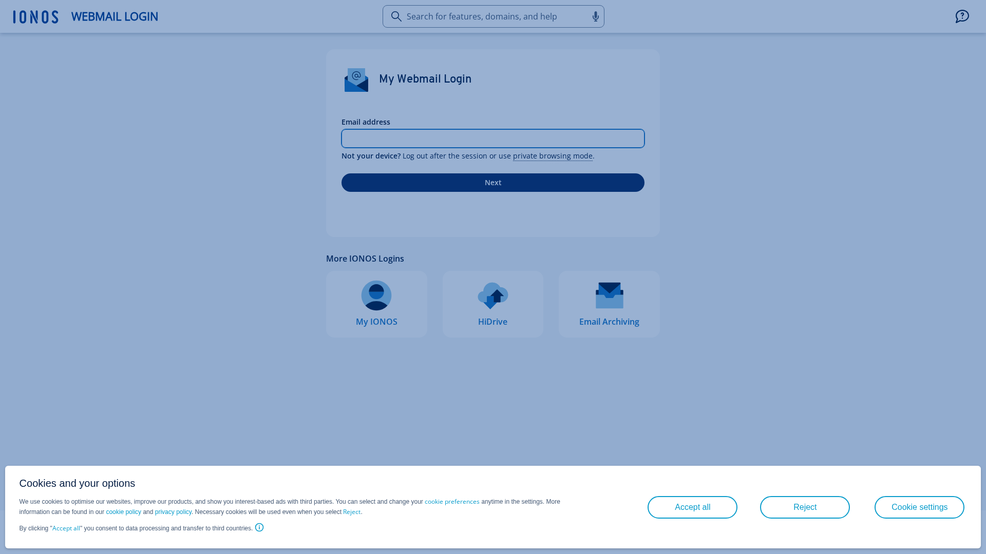 Screenshot of ionos-gamma-wine.vercel.app